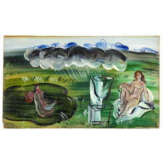 Raoul DUFY, Raoul DUFY 1877-1953 Composition avec vase et nus - circa 1942