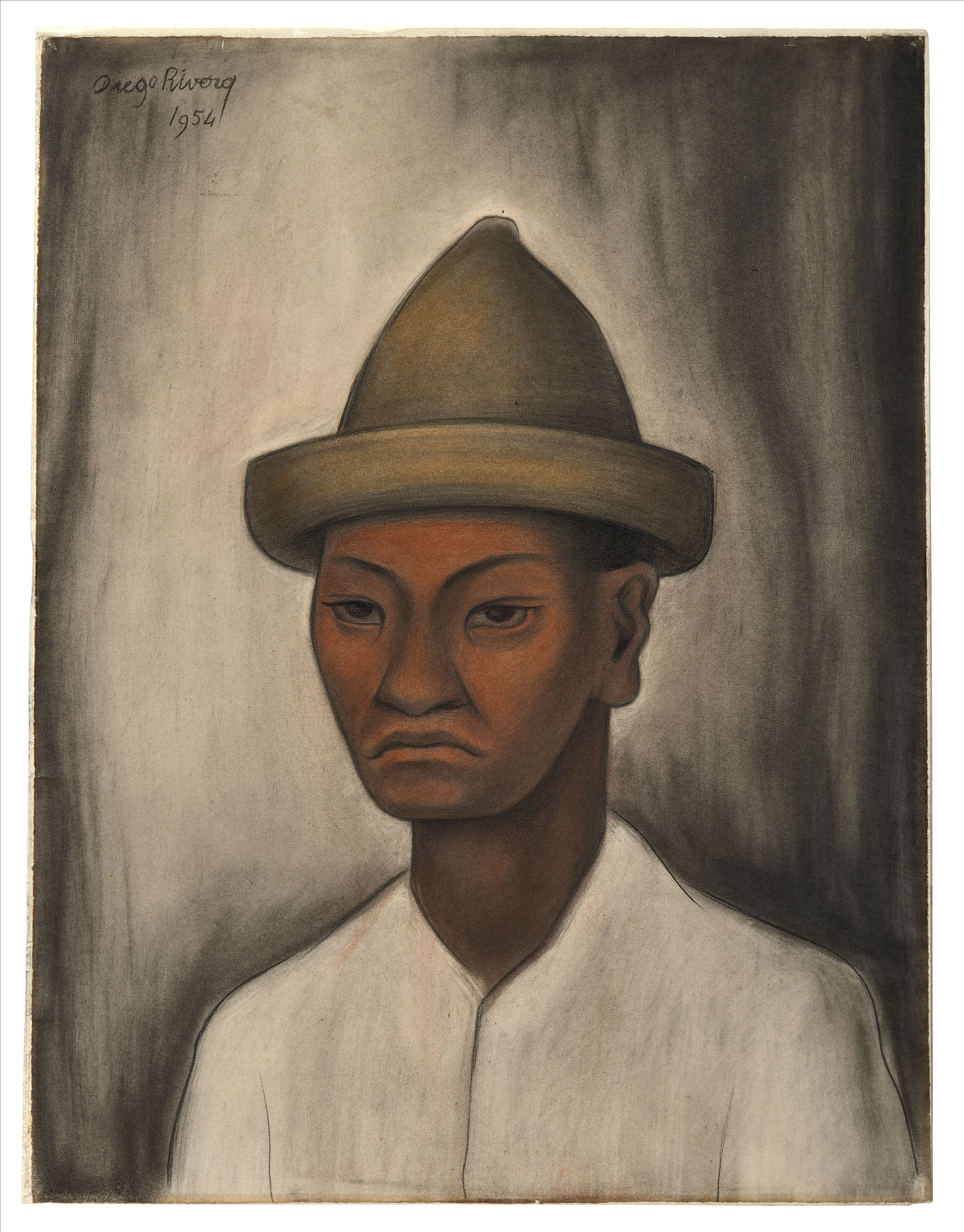 Diego RIVERA, Diego RIVERA 1886-1957 Retrato De Campesino Con Sombrero ...