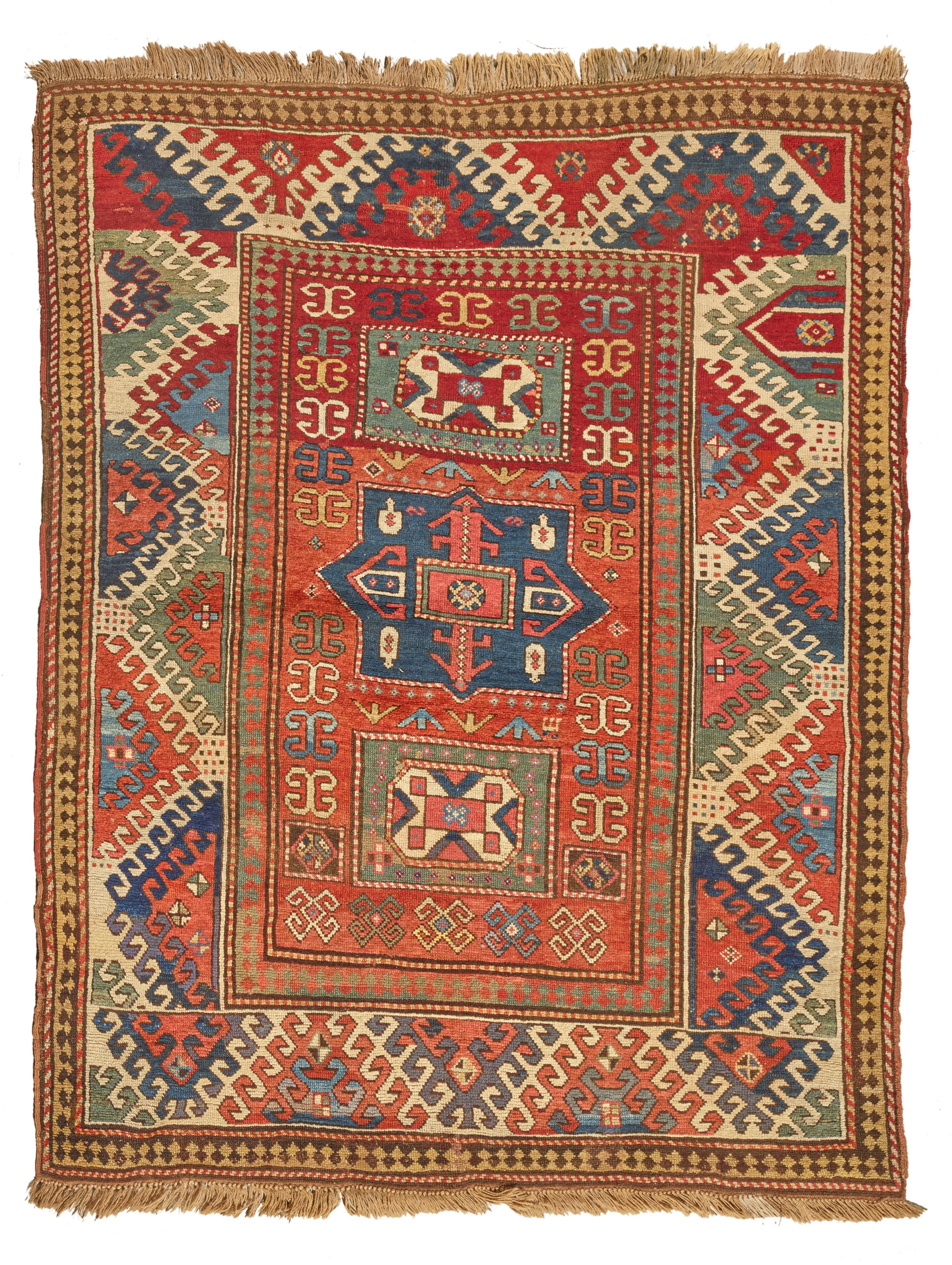 TAPIS BORDJALOU, XIXe SIÈCLE Kazak, Caucase, Arménie ou Géorgie