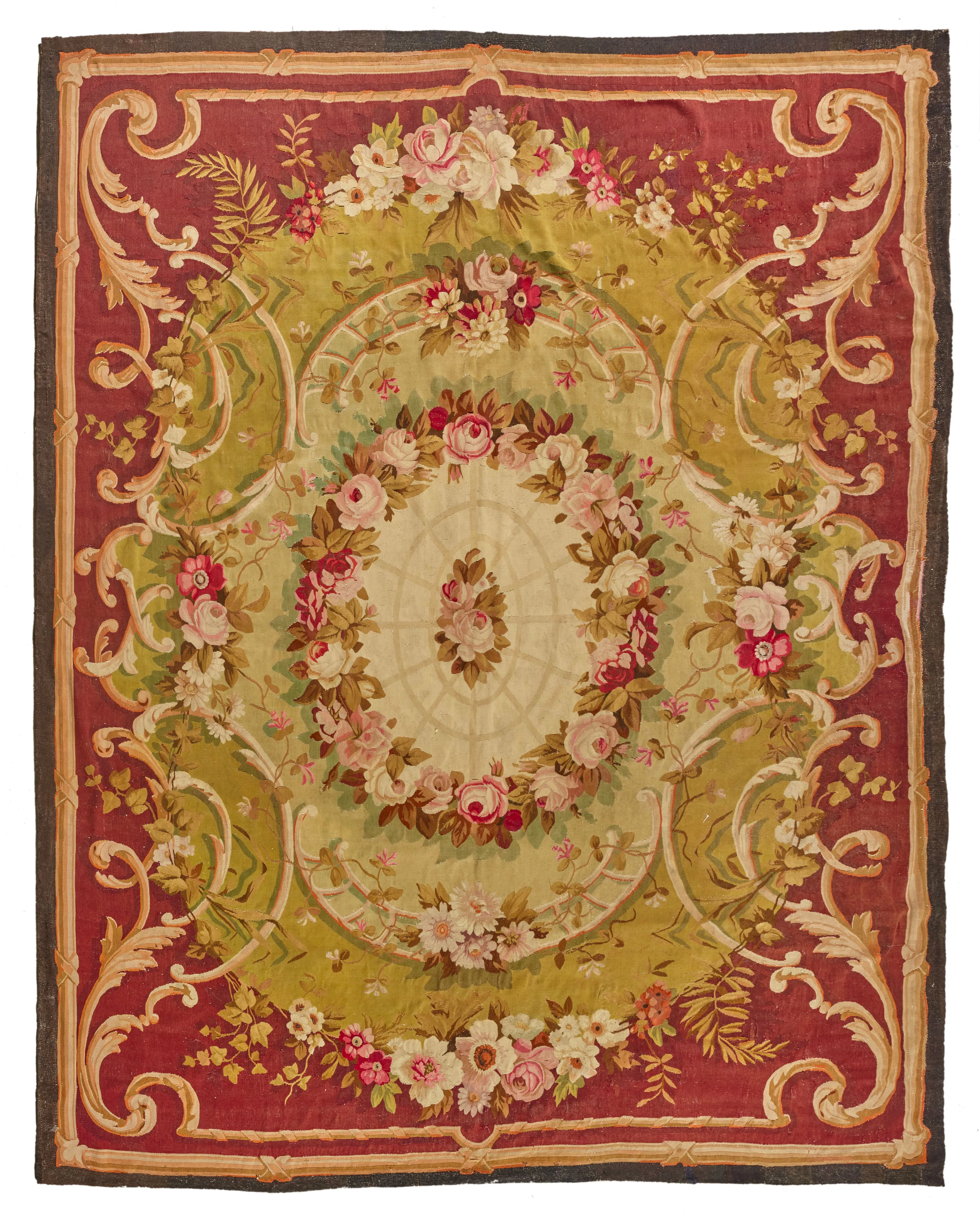 TAPIS D'AUBUSSON D'ÉPOQUE NAPOLÉON III