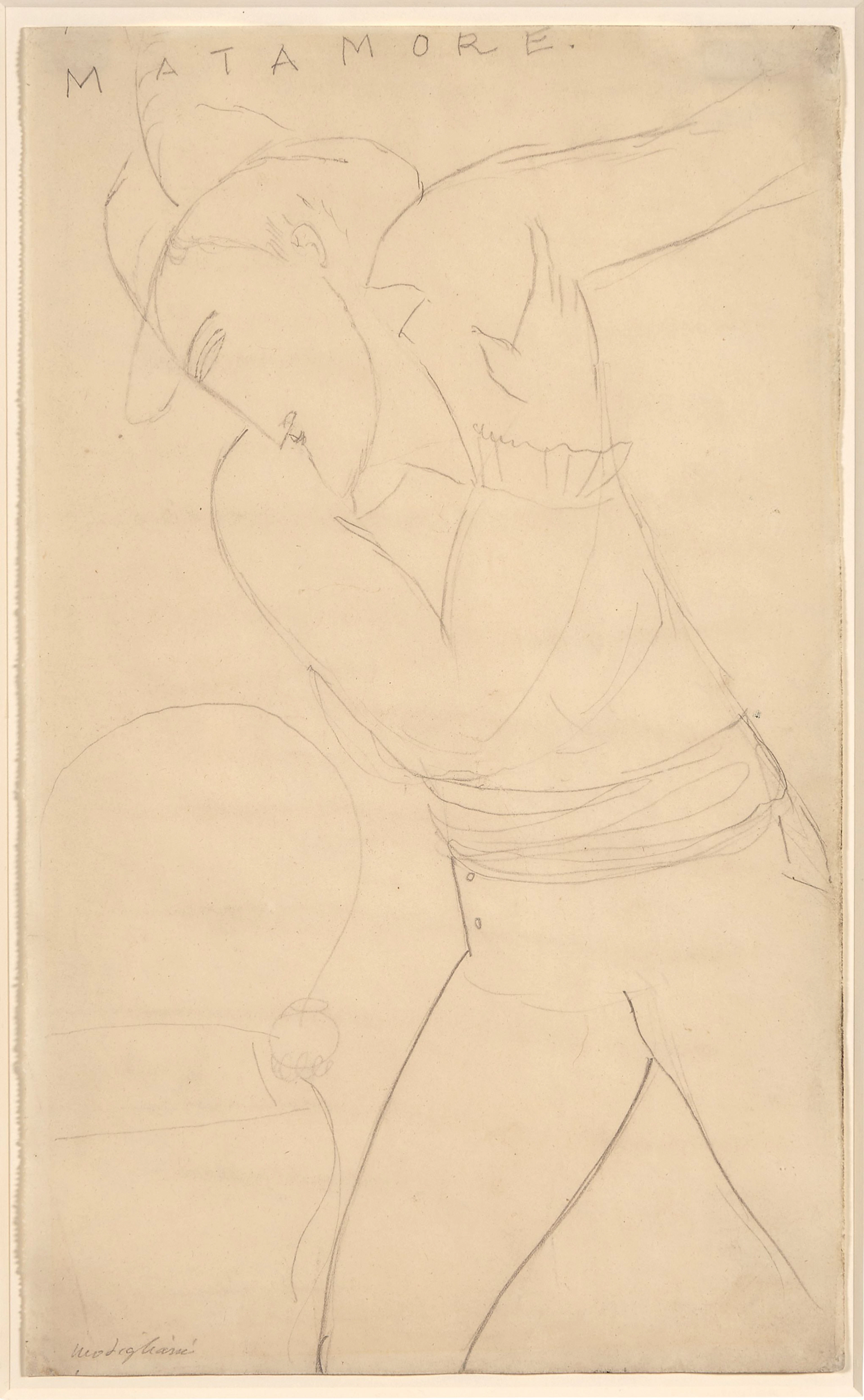 Amedeo MODIGLIANI 1884- 1920 Matamore - 1915-1916 Crayon sur papier