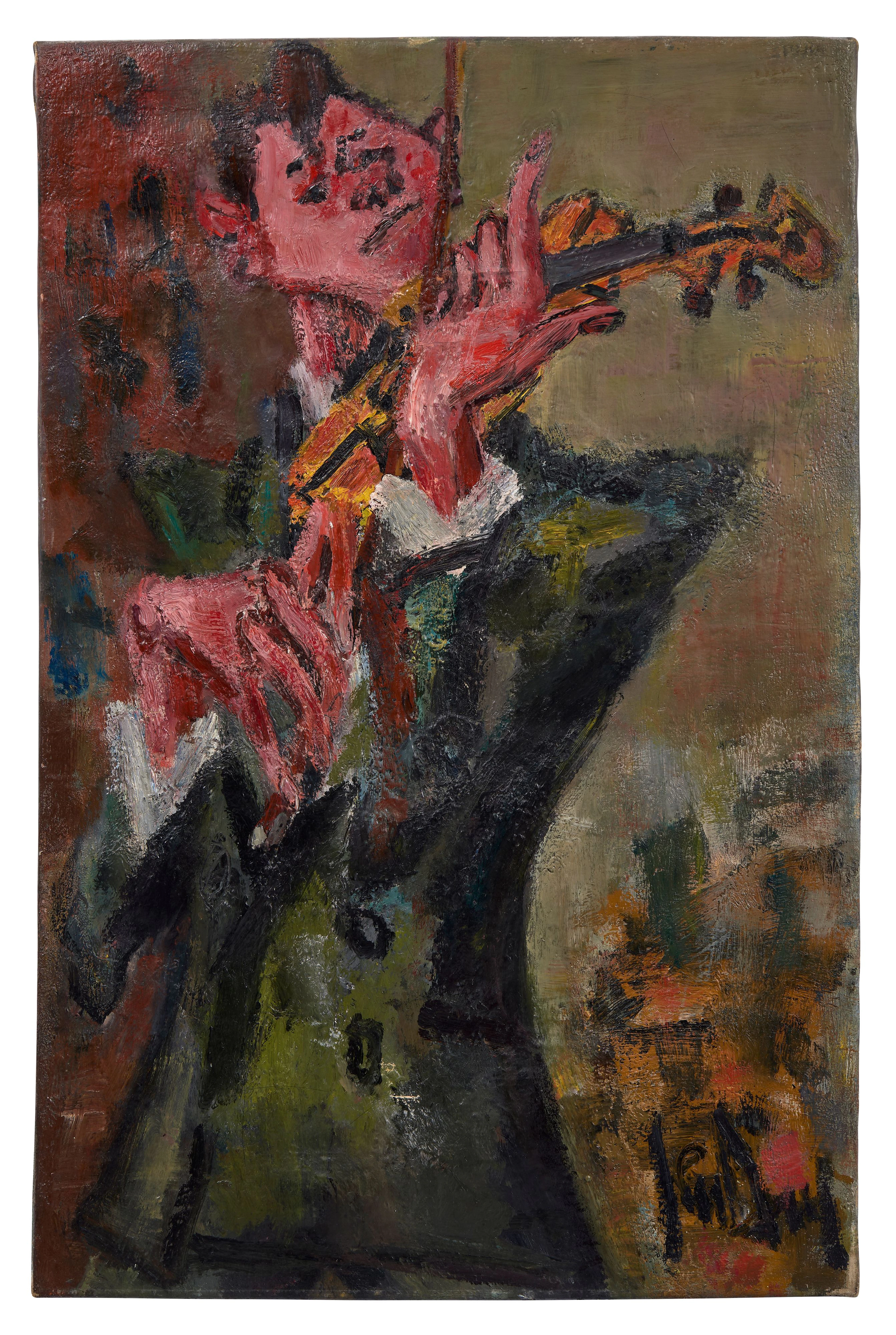 GEN PAUL 1895 - 1975 Le violoniste - circa 1945-1950 Huile sur toile