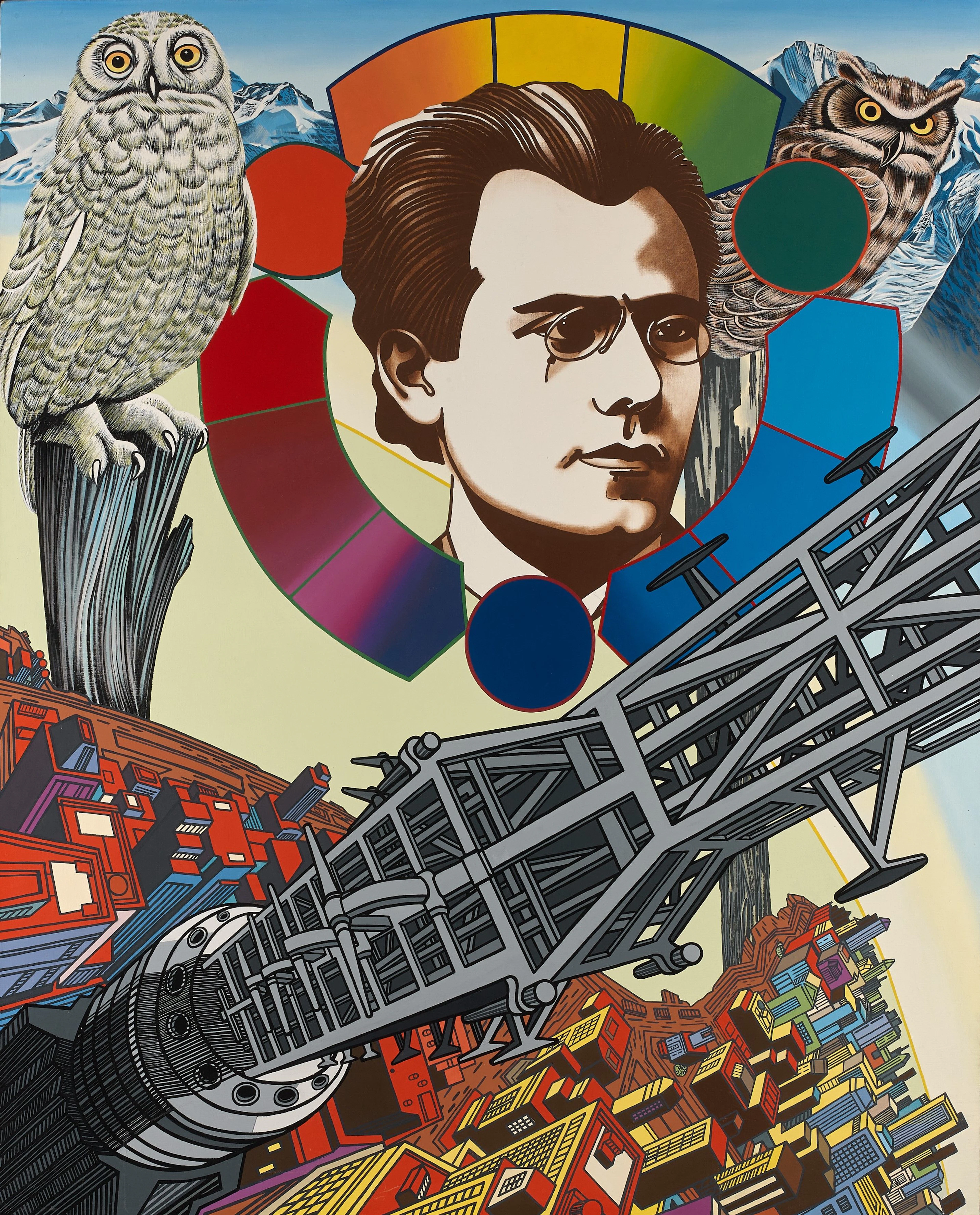 Gudmundur ERRÓ (Né en 1932) Mahler Gustav - 1982-83 Acrylique toile