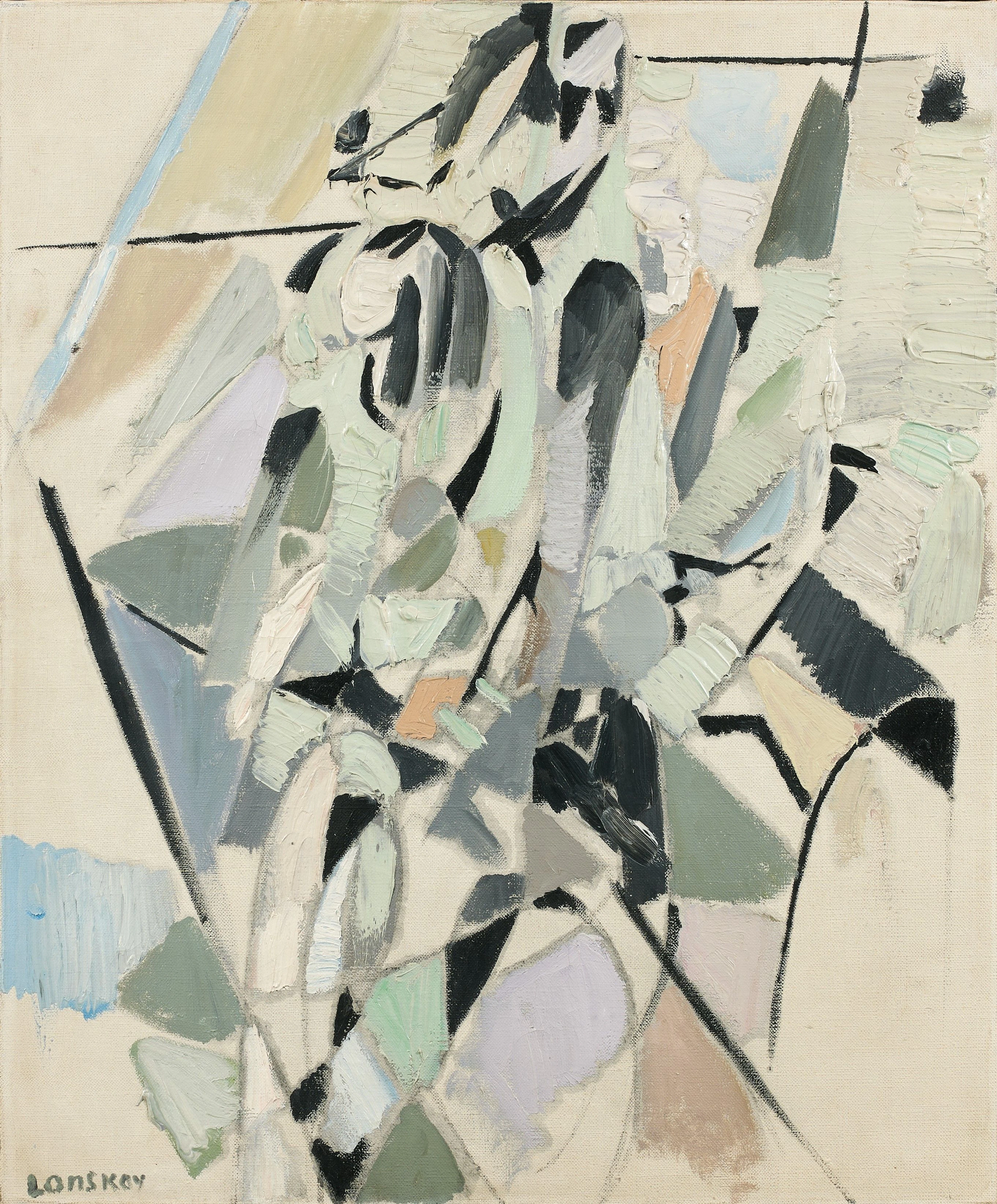 André LANSKOY (1902 - 1976) Sans titre Huile sur toile