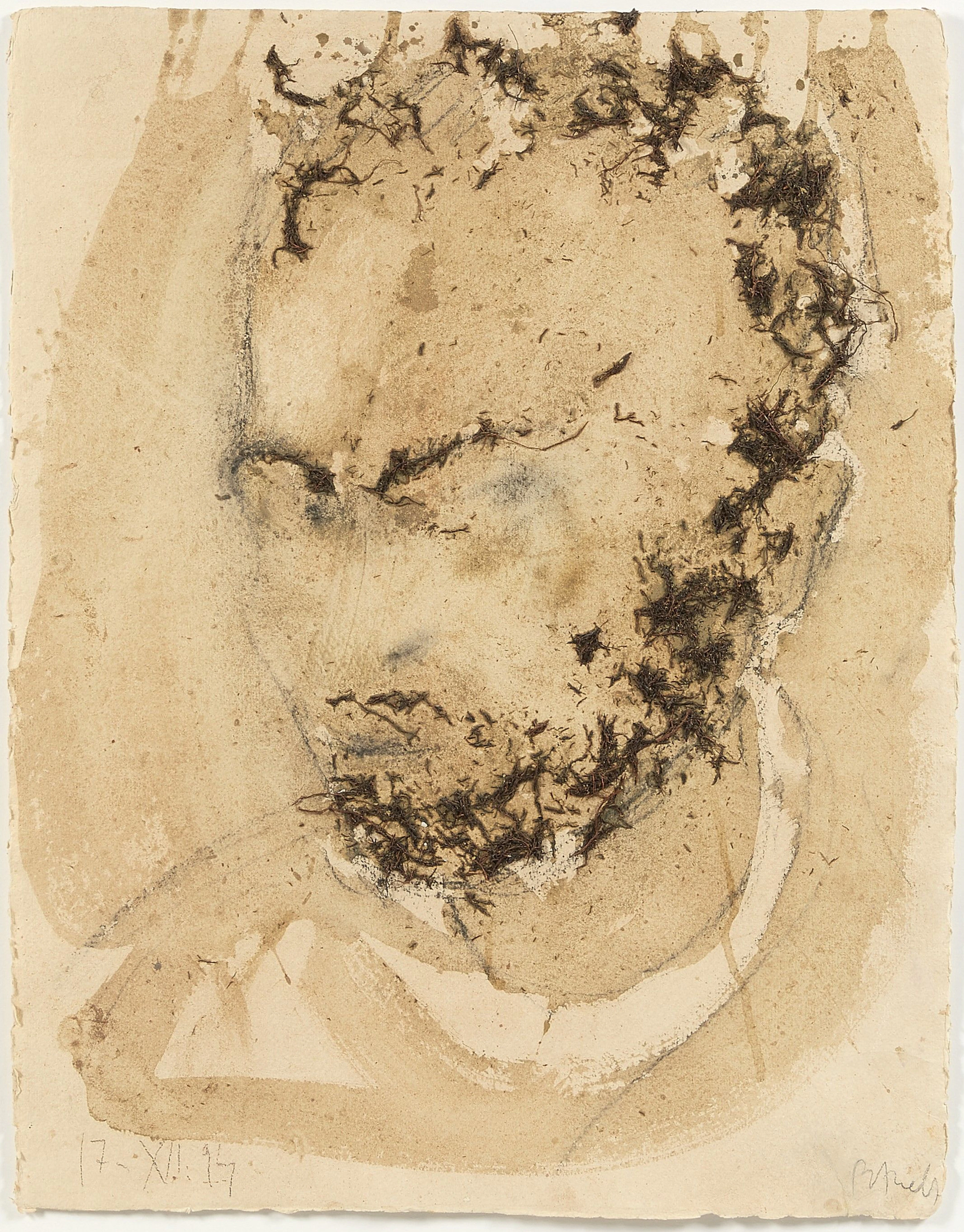 Miquel BARCELÓ (Né en 1957) Autoportrait avec barbe...