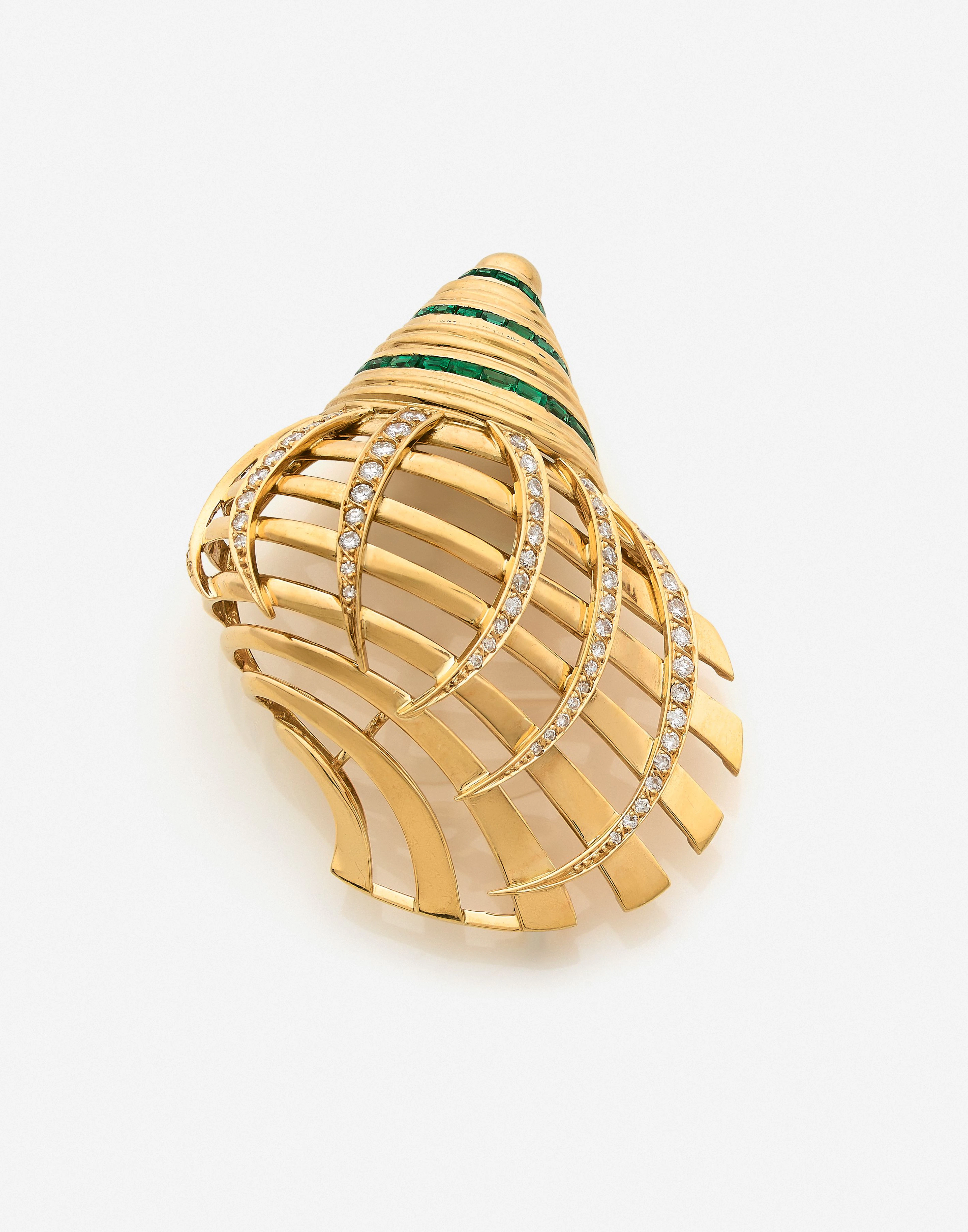 MELLERIO Clip de corsage coquillage