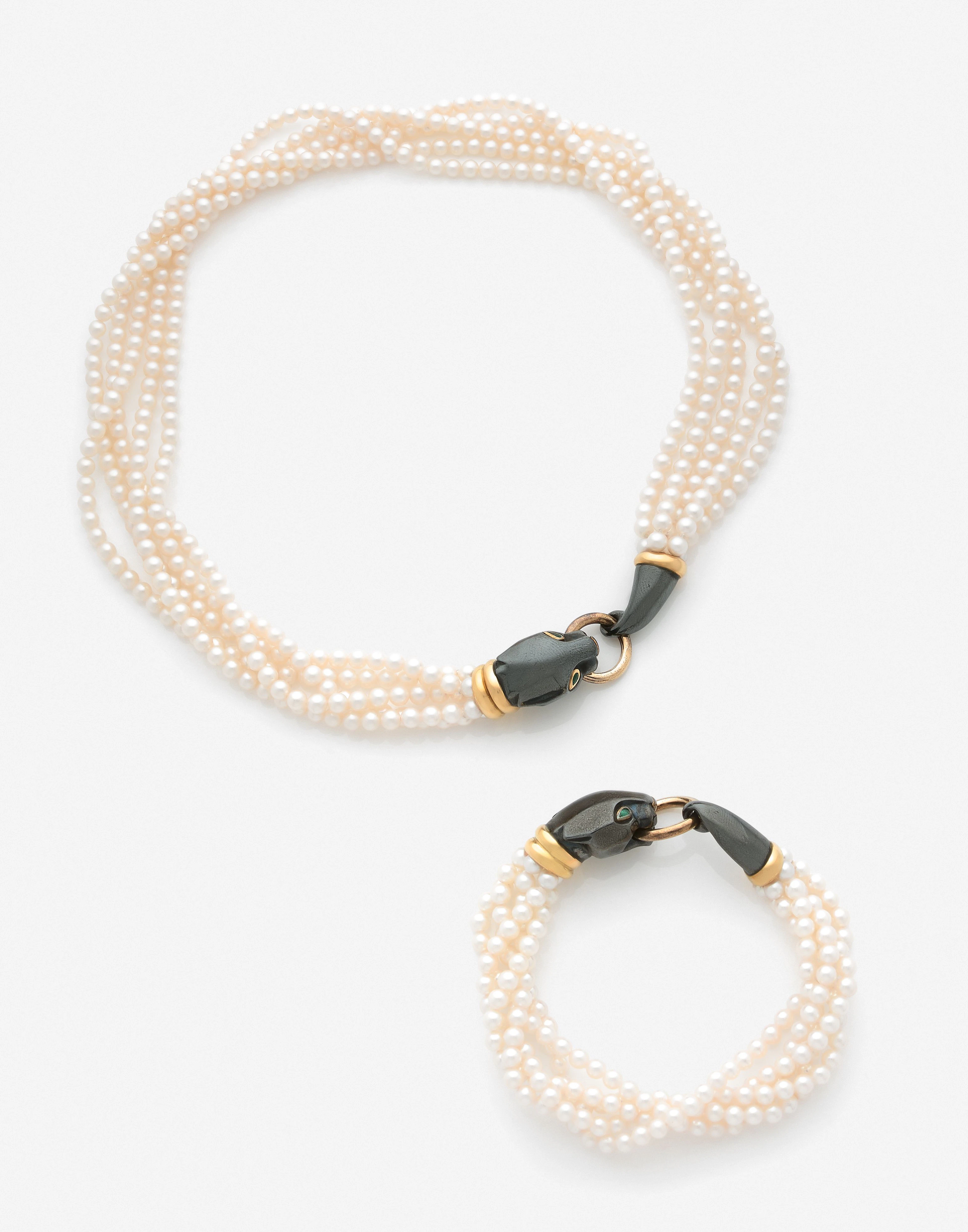 CARTIER Collier et bracelet "Panthère"