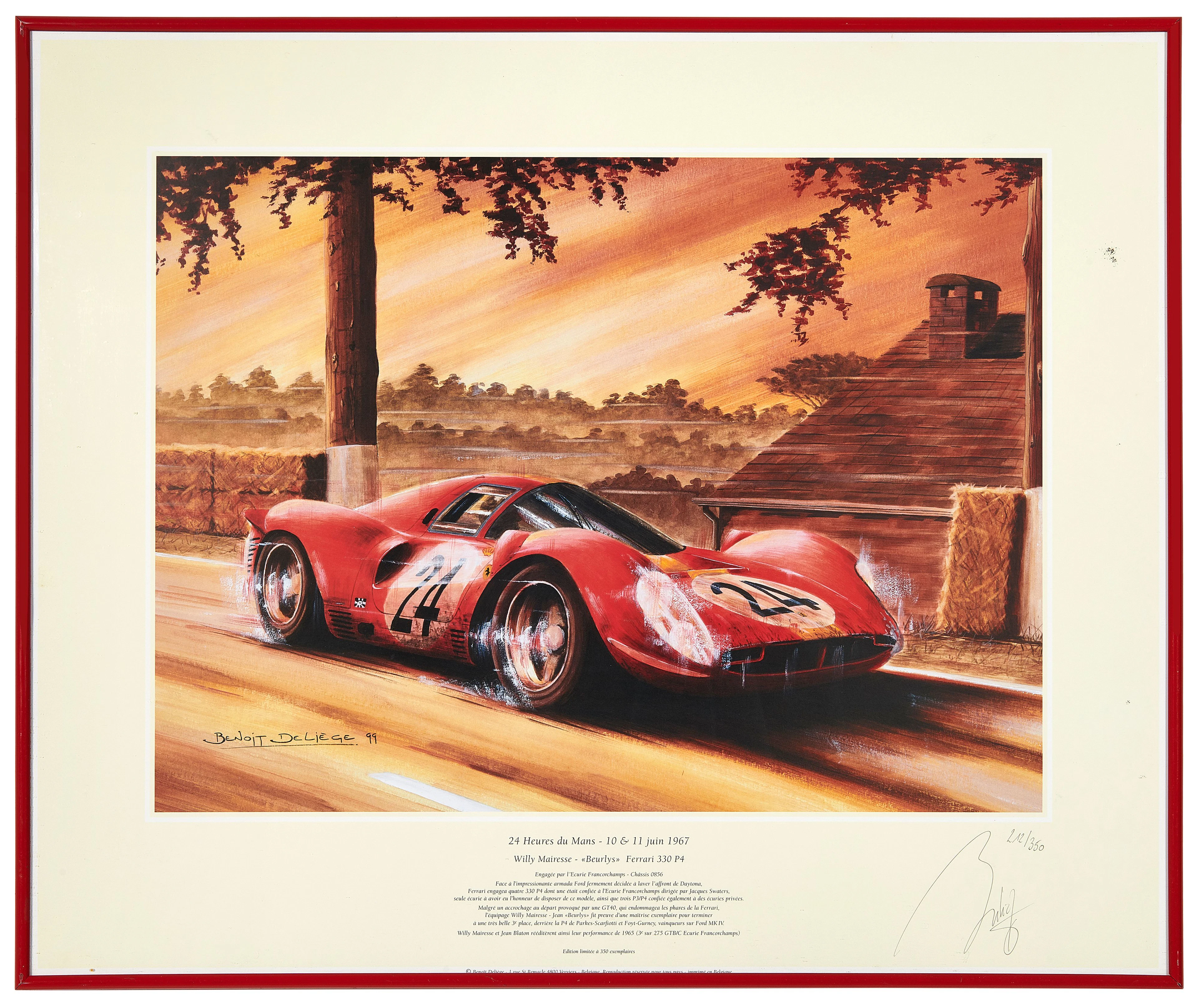 Benoit DELIÈGE 24 Heures du Mans 1967 - Sans réserve - No reserve
