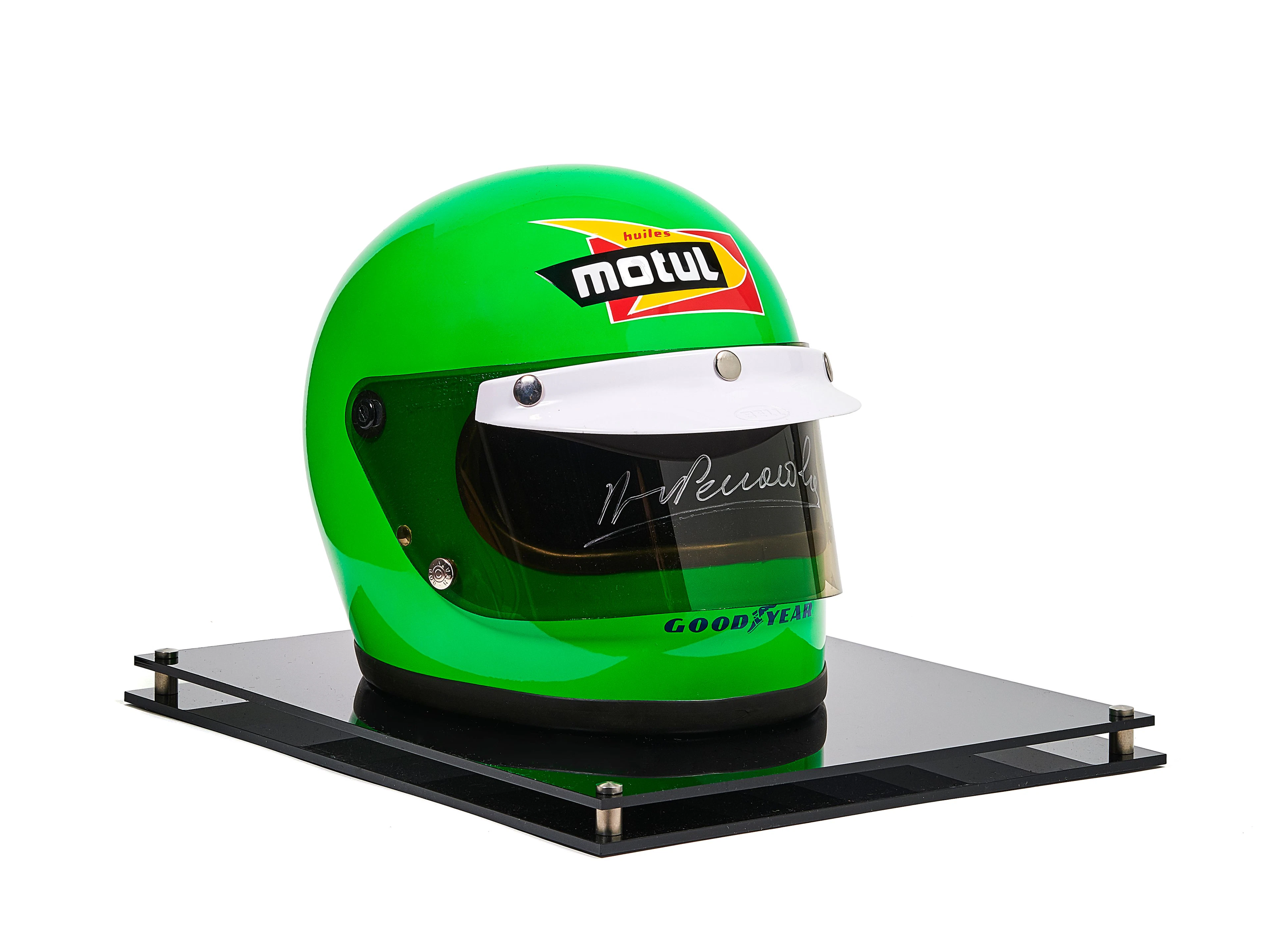 HENRI PESCAROLO - 24 HEURES DU MANS 1972 Casque vert...