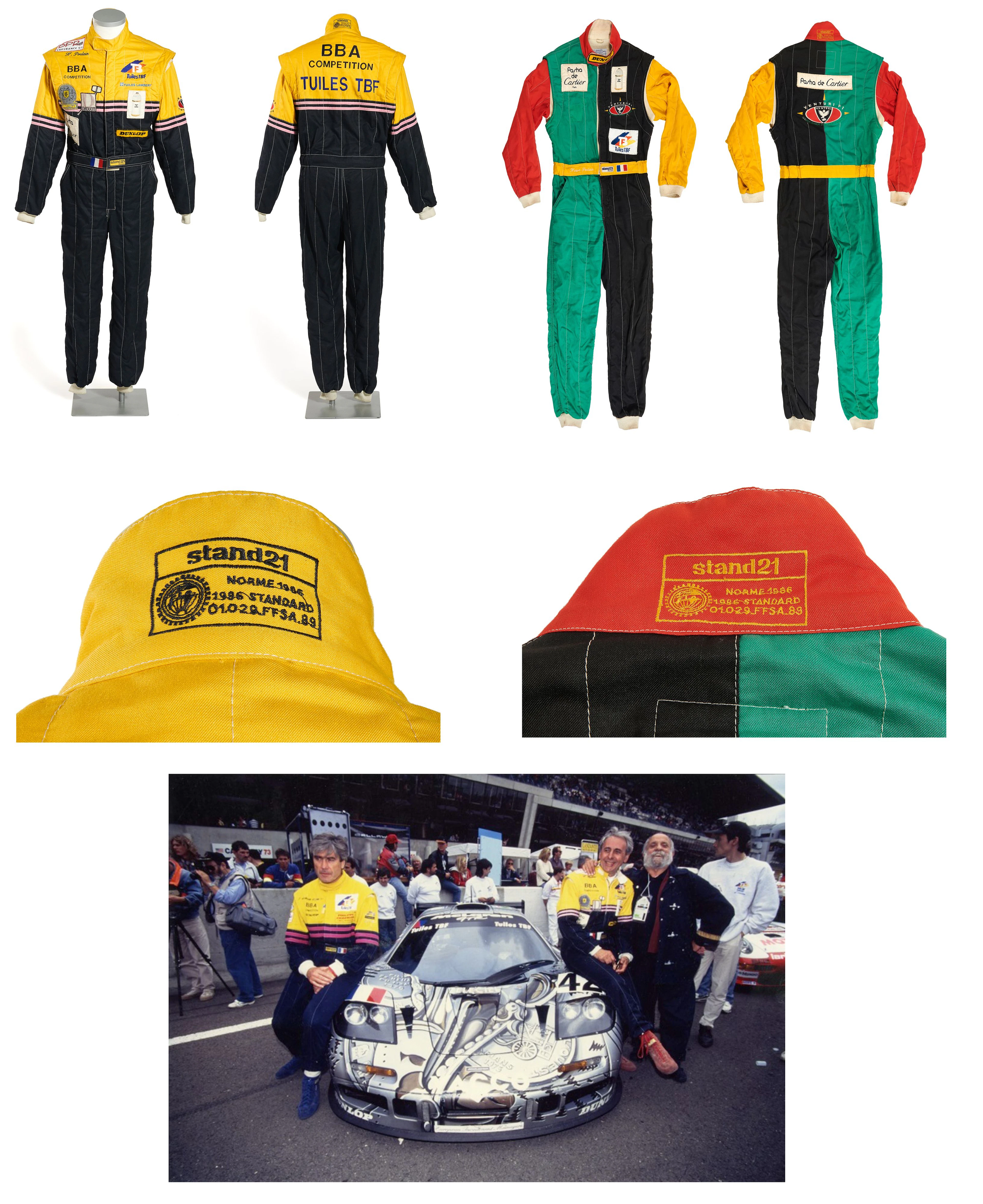 Deux combinaisons de course 1993 - 1994 Ex-Hervé Poulain...