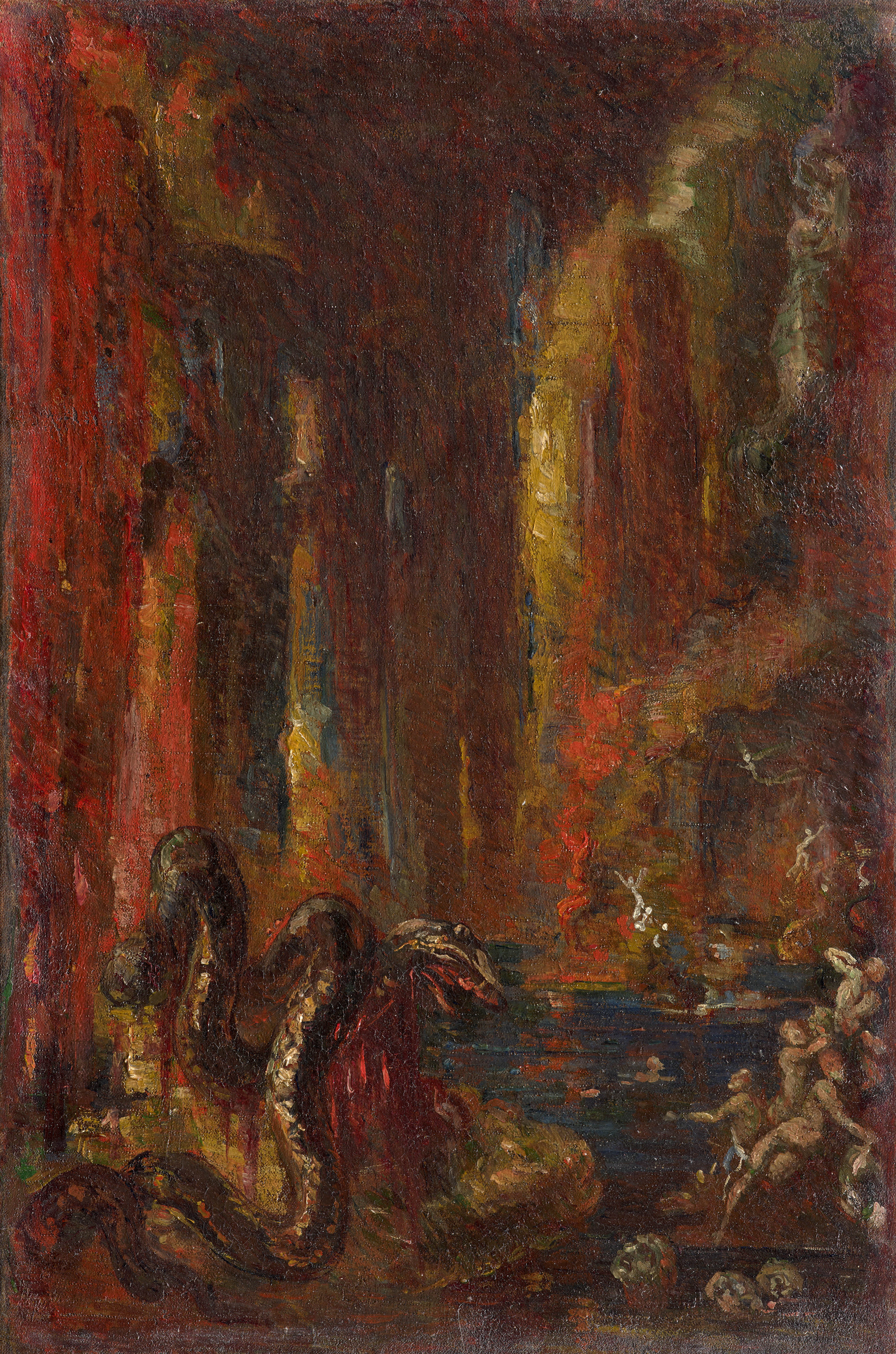 La Tête et la queue du serpent, d’après Gustave Moreau