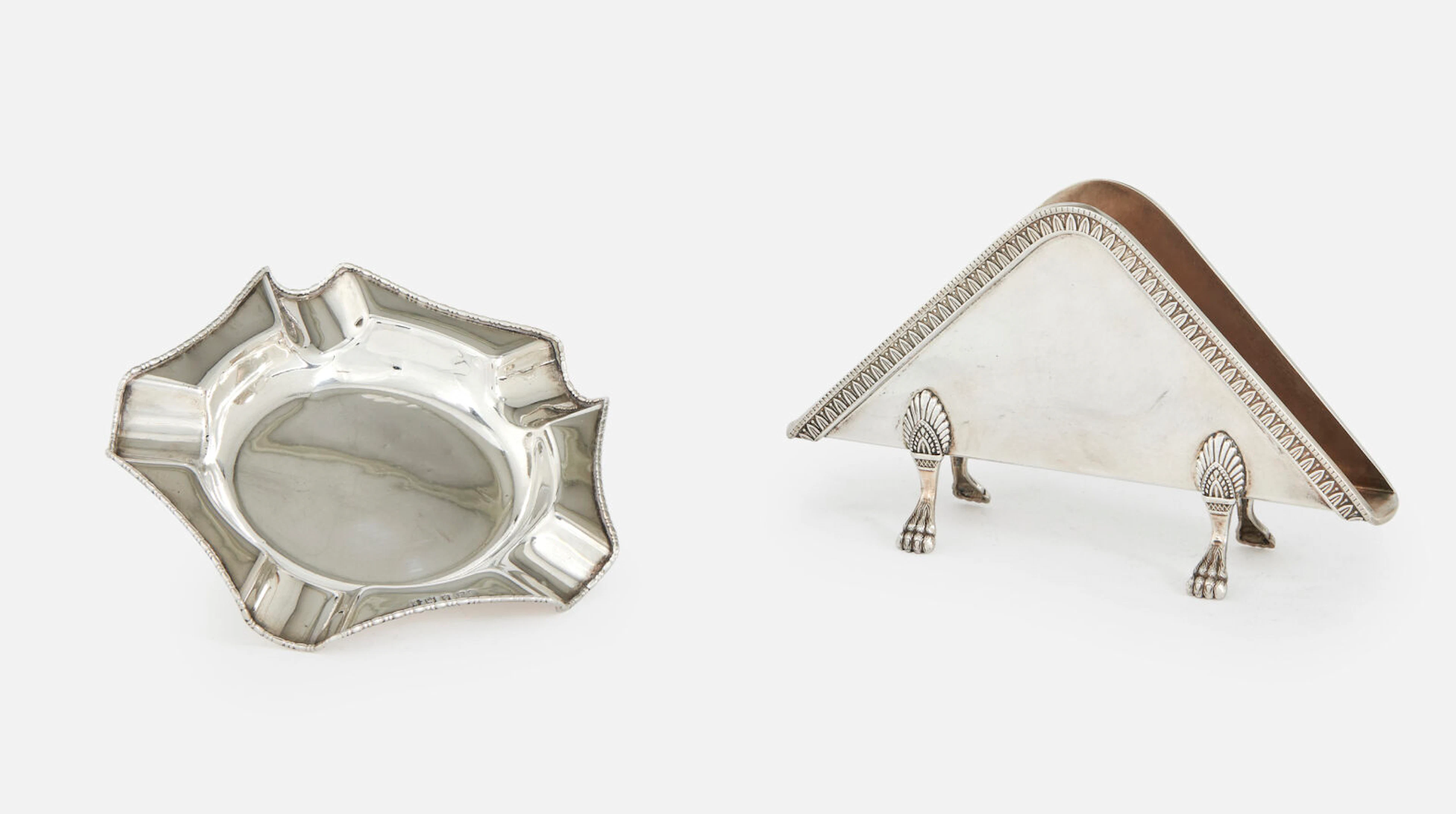 UN PORTE-SERVIETTE EN ARGENT (800), ITALIE, XXe SIÈCLE