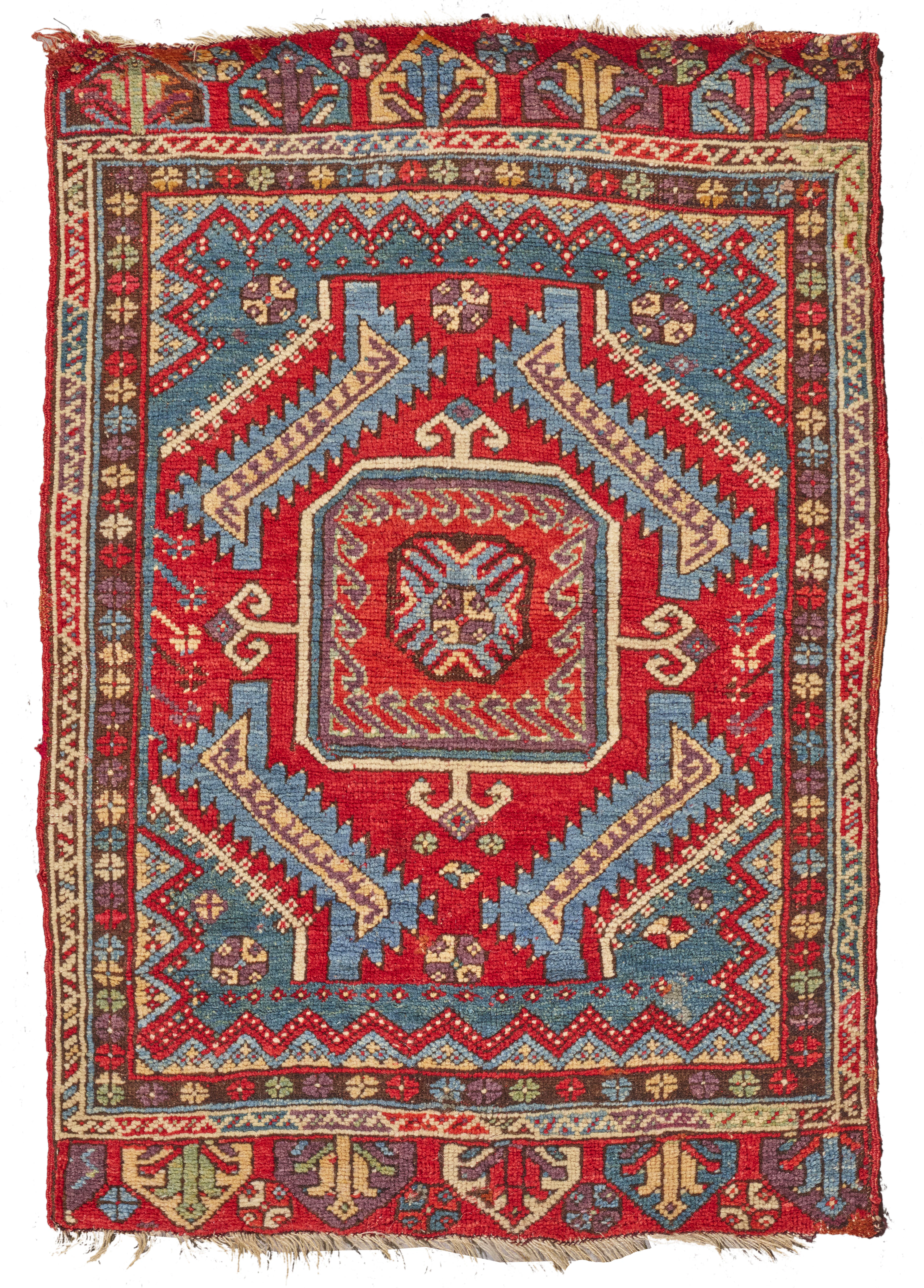 TAPIS YASTIK, ANATOLIE CENTRALE, TURQUIE, XIXe SIÈCLE