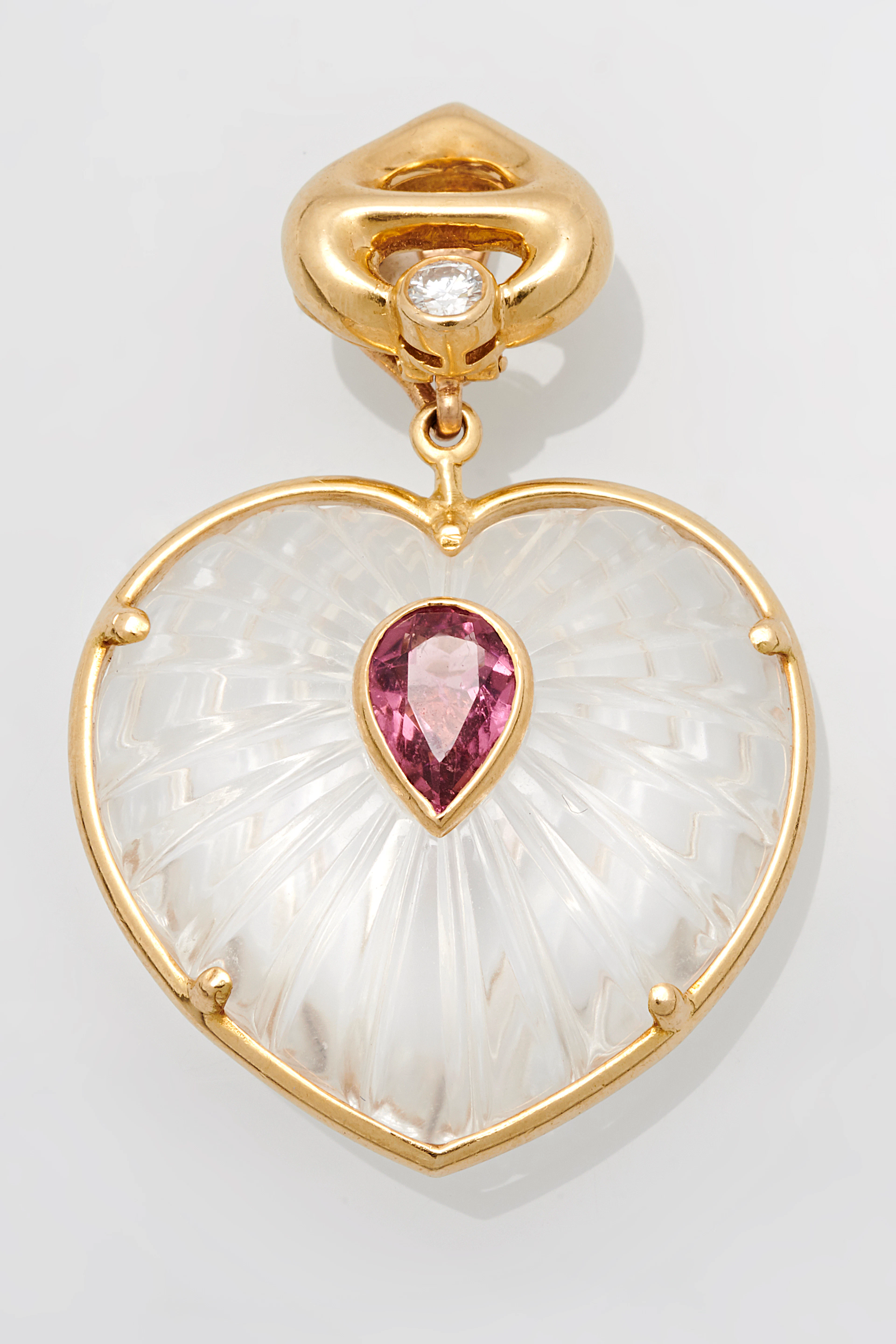 O.J. PERRIN (Attribué à) Pendentif Cœur "Catherine Deneuve"