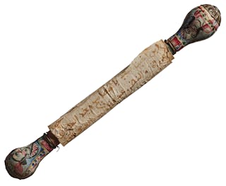 A Rare Qajar Scroll Umbilicus, Iran, 19th Century