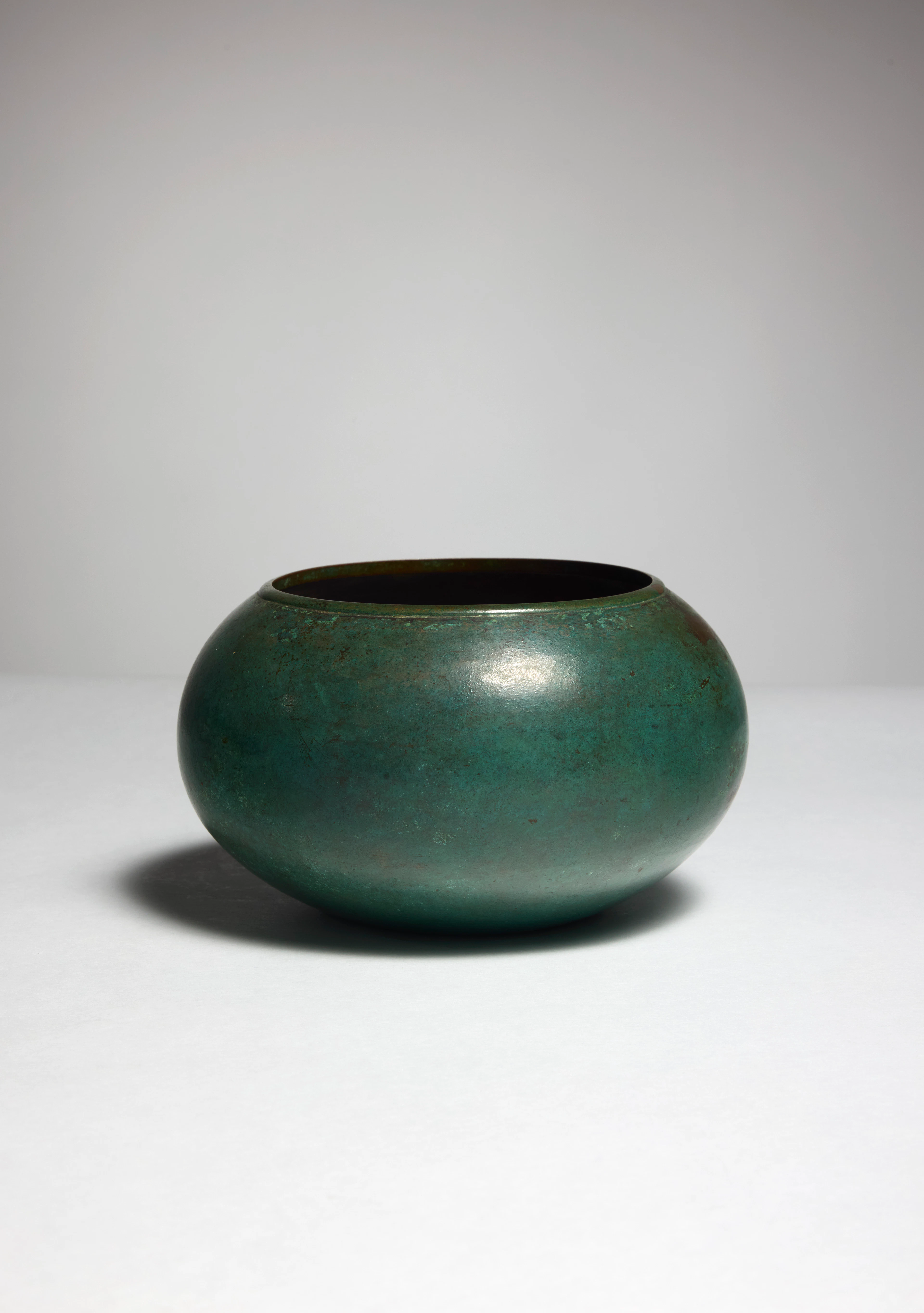 A dinanderie vase by Jean Dunand
