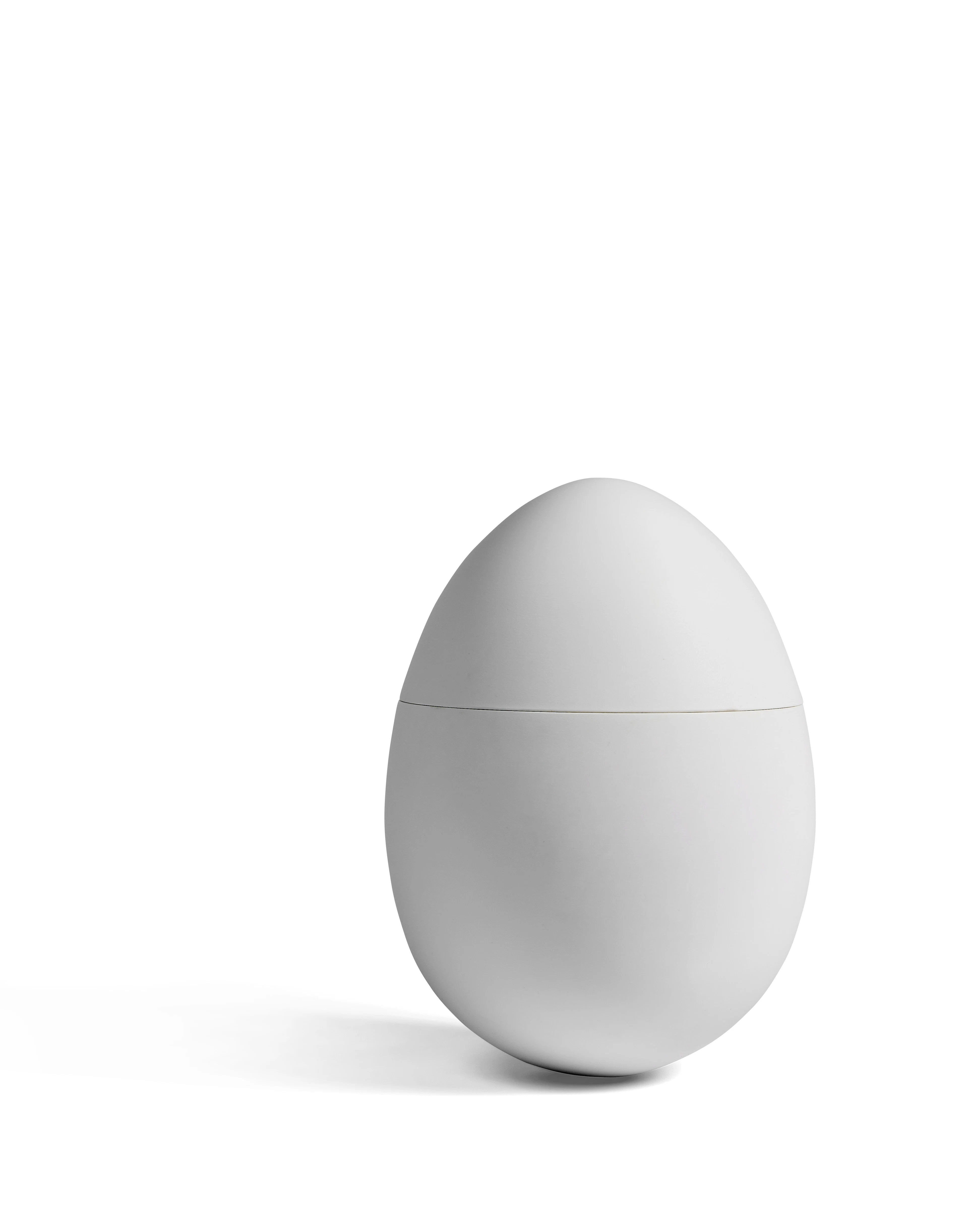 A biscuitware and metal ice bucket “Oeuf” by François-Xavier Lalanne