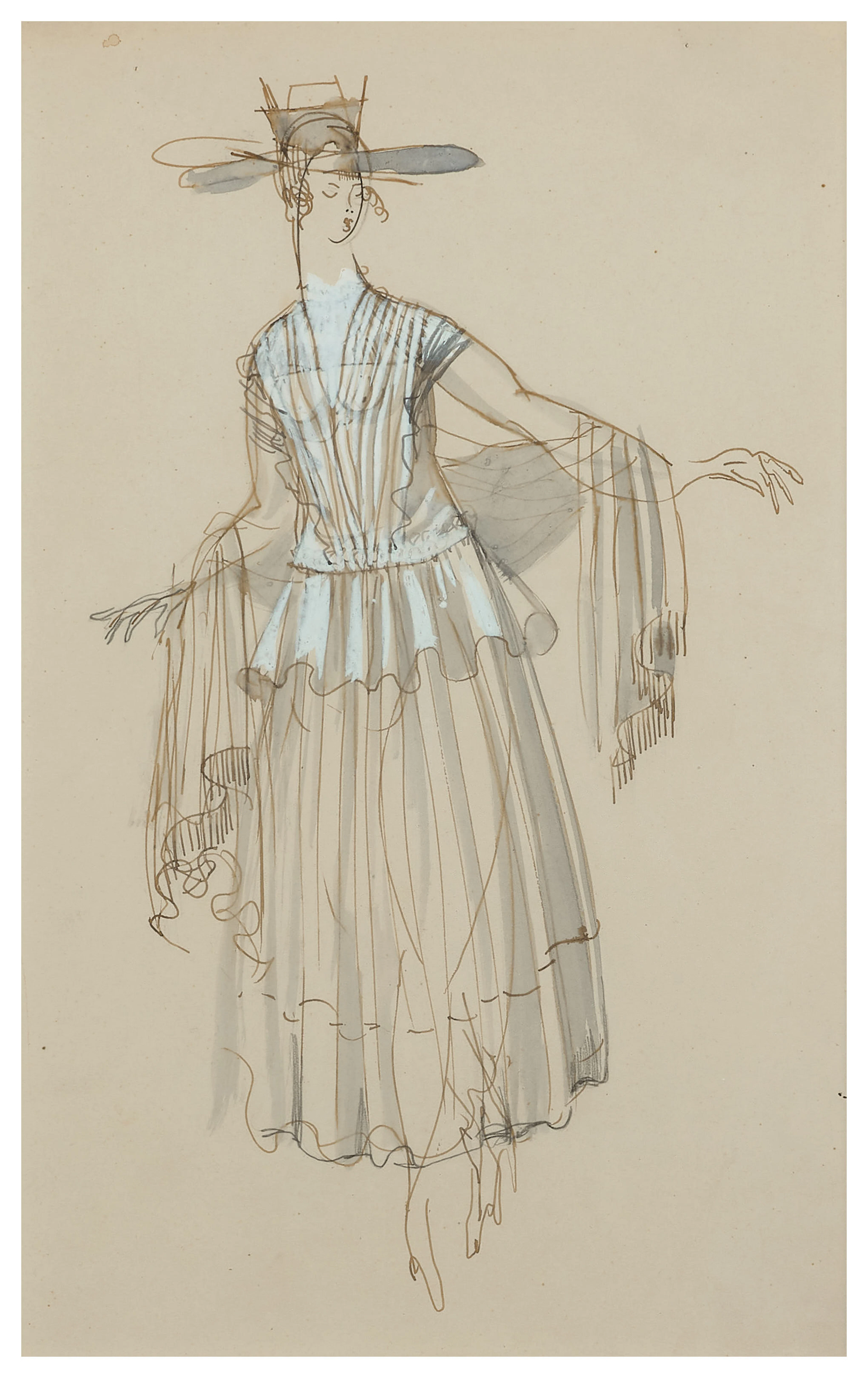 Etude de robe pour Paul Poiret