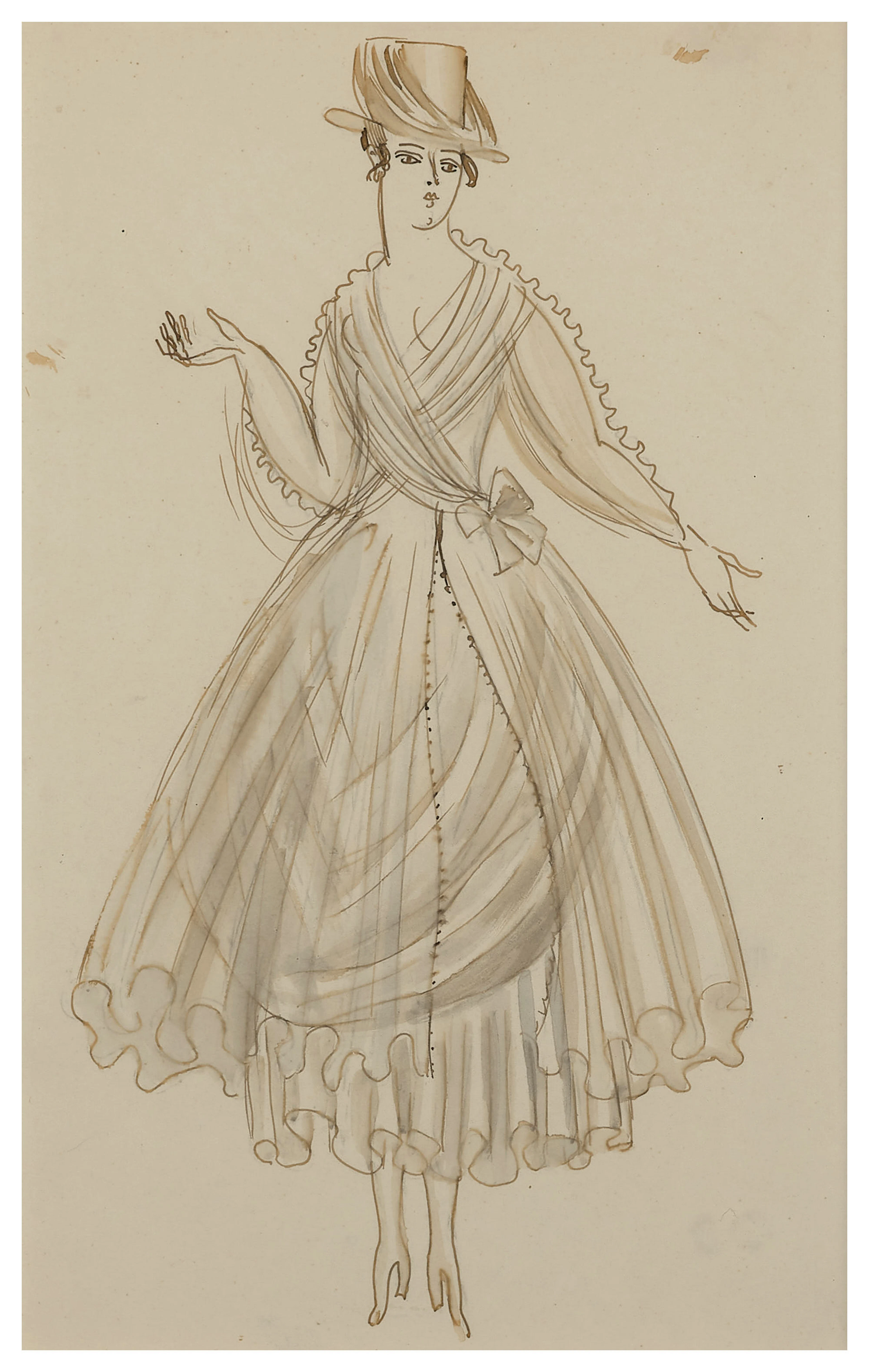 Etude de robe pour Paul Poiret