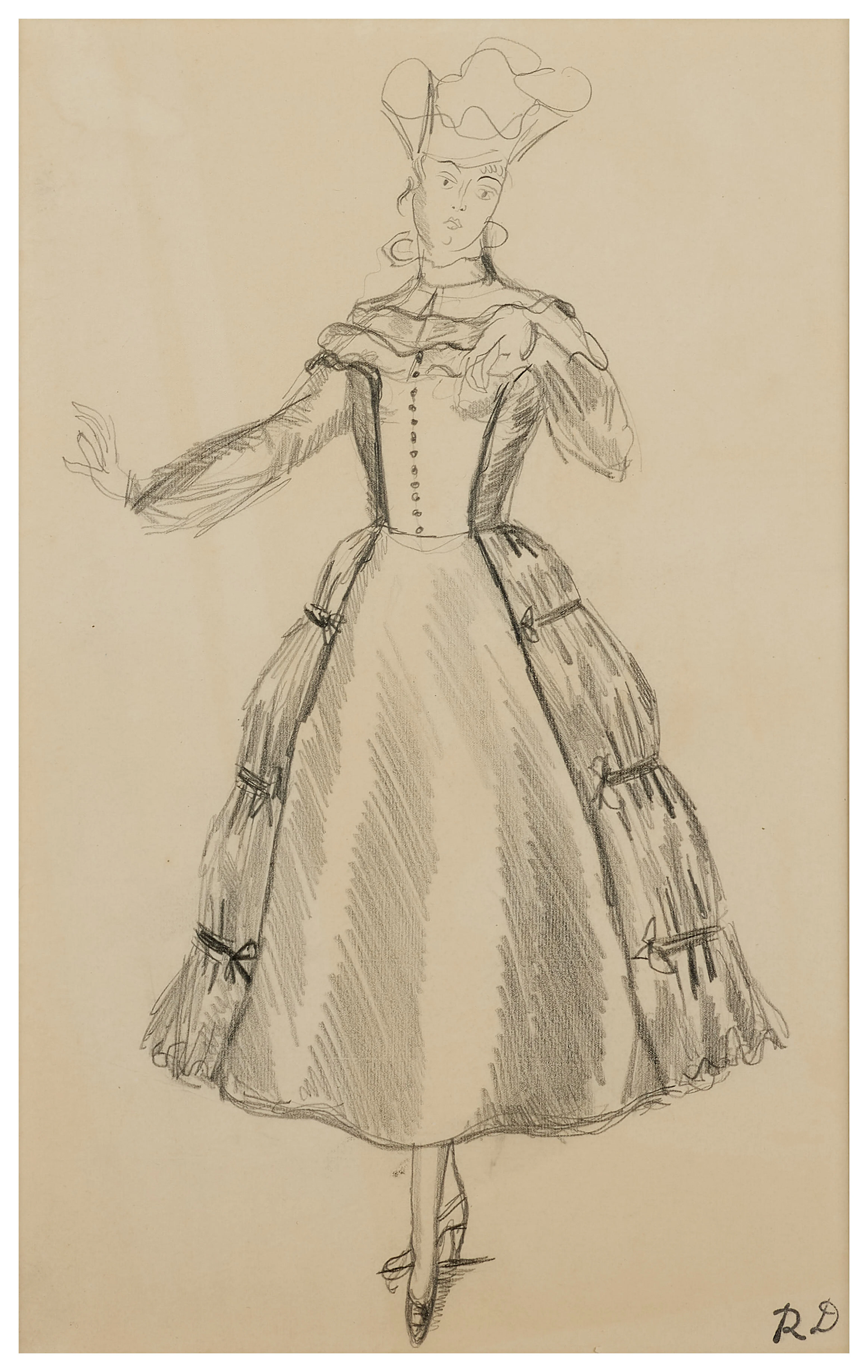Etude de robe pour Paul Poiret (NON ENCADRE)