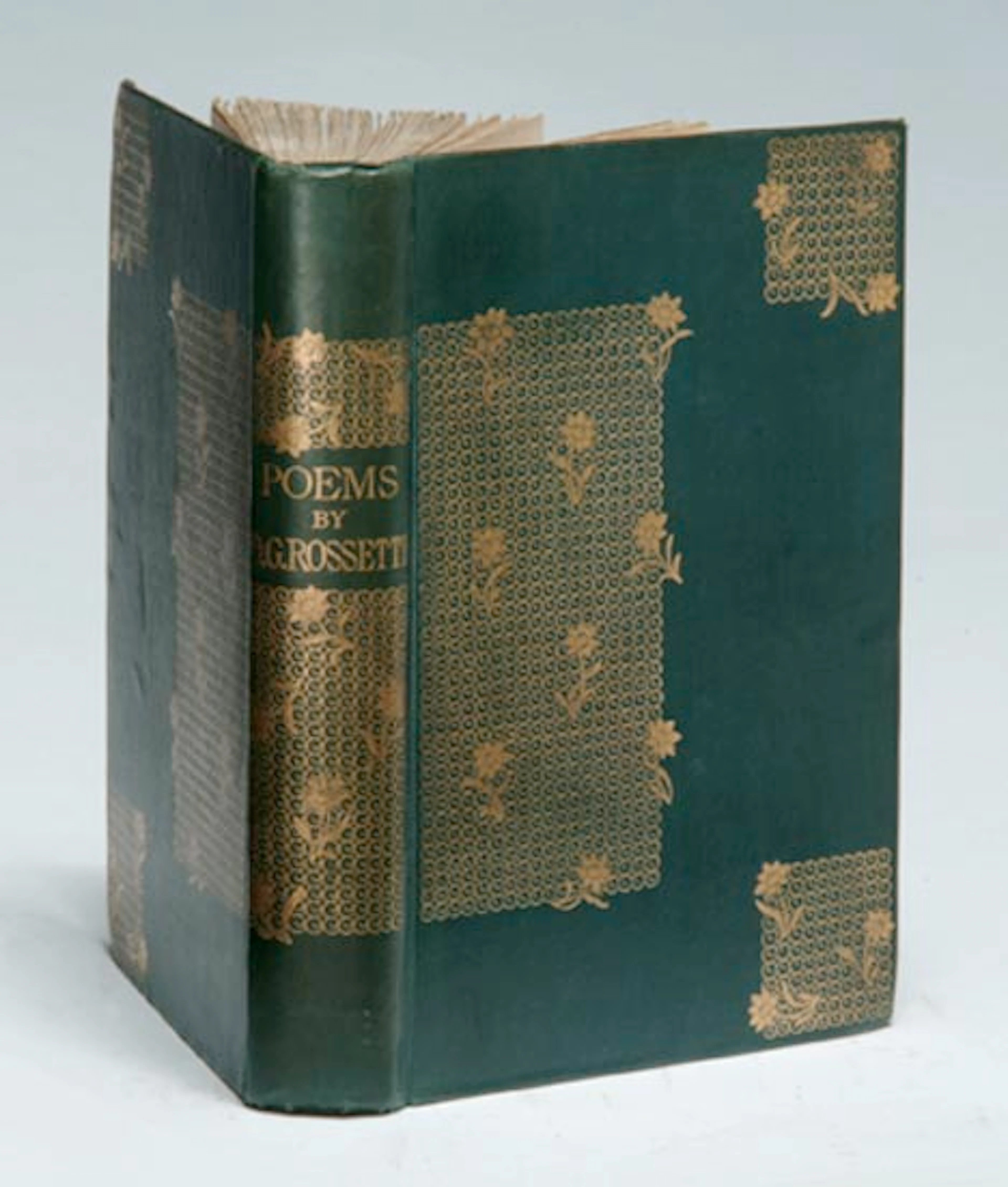 1 vol., Rossetti, Dante Gabriel. Poems. London: F.S. Ellis, 1870. First published edition. 8vo, orig. gilt-decorated blue-green cloth;...