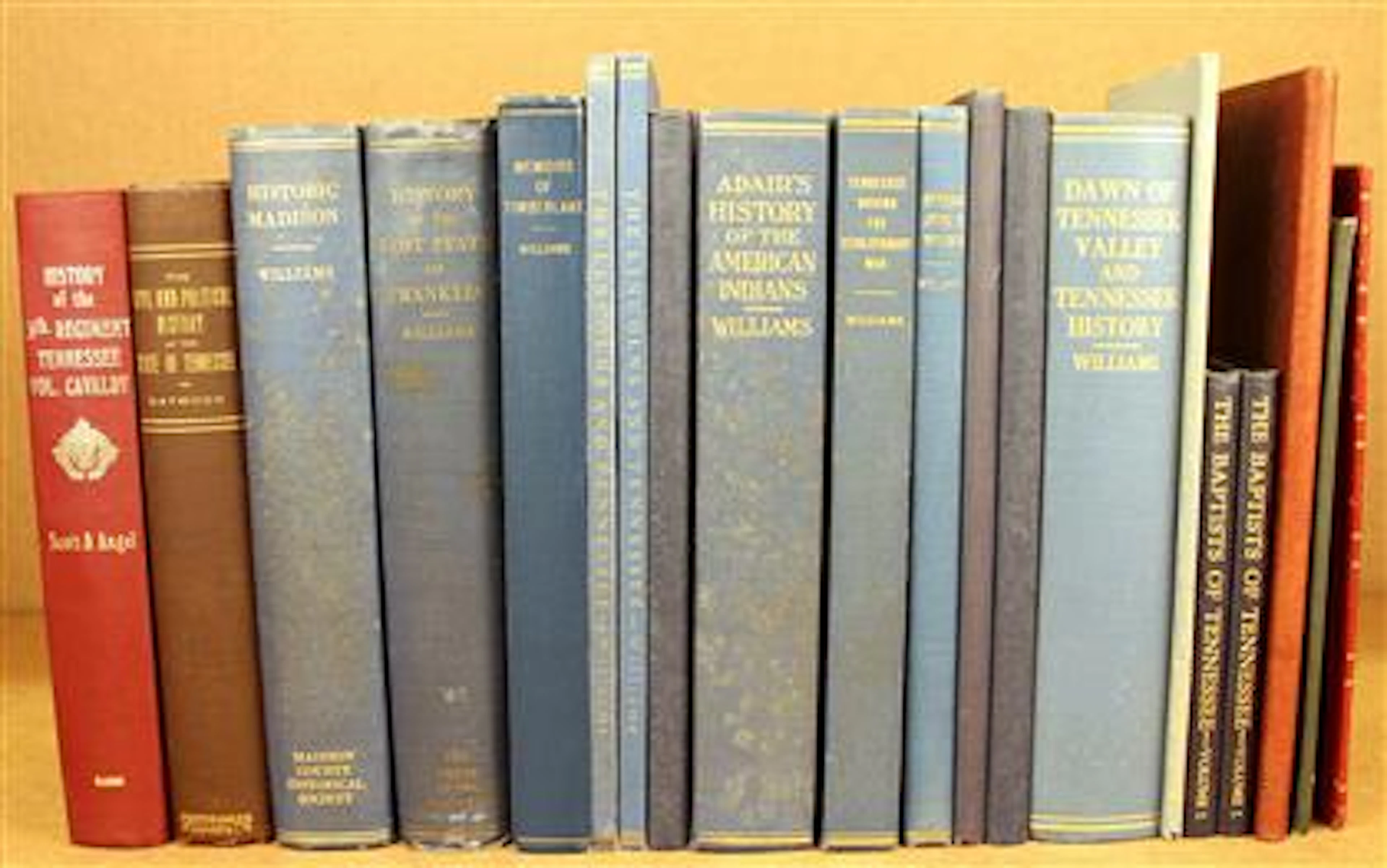 Lot., Tennesse History &C. - Primarily Works by Samuel Cole Williams: Includes signed presentation copies and small file of manuscript,...