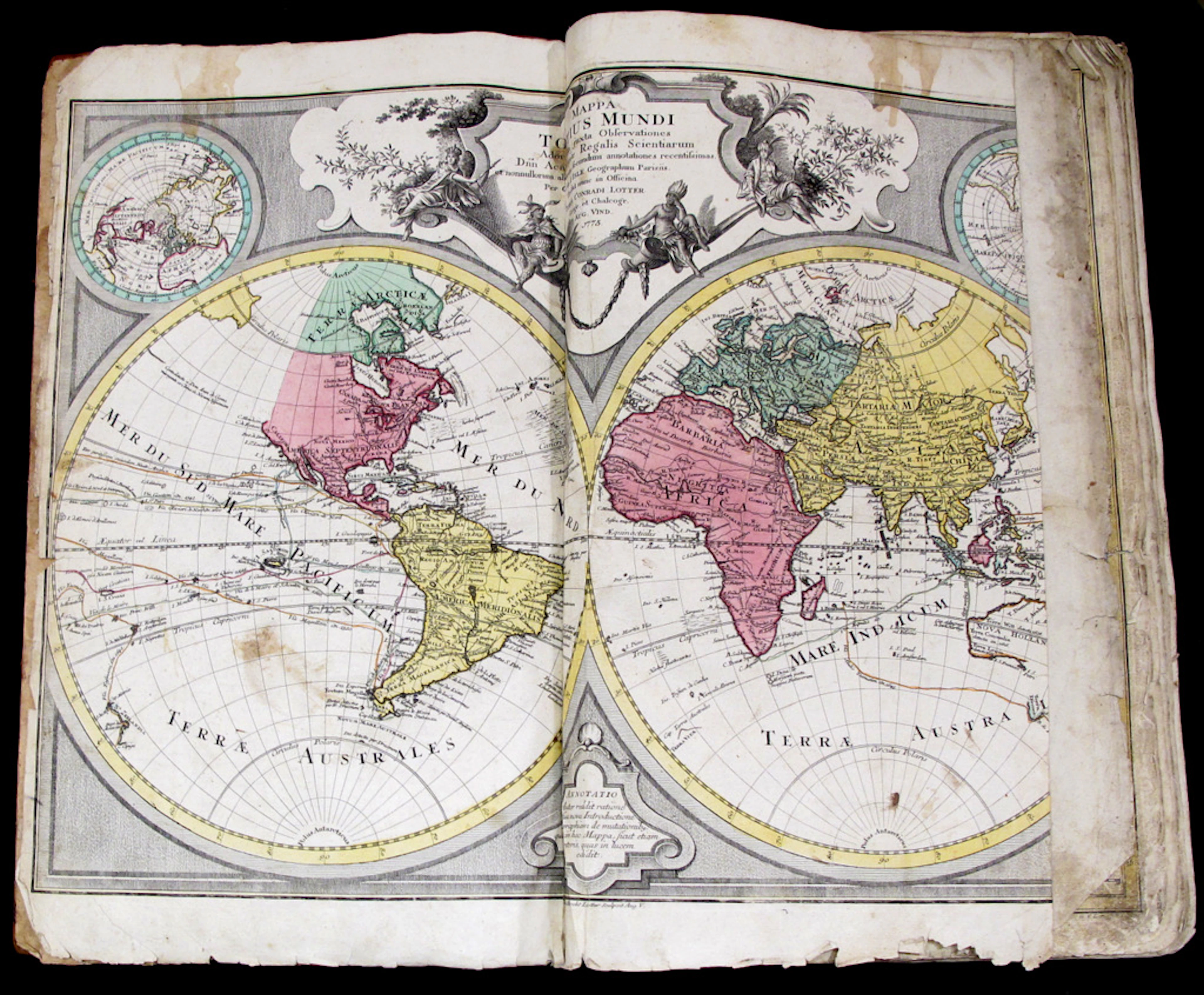 1 vol., Lotter, Tobias, Conrad; Delisle, Guillaume. [Atlas Novus.] Augsburg, ca 1759-1775.