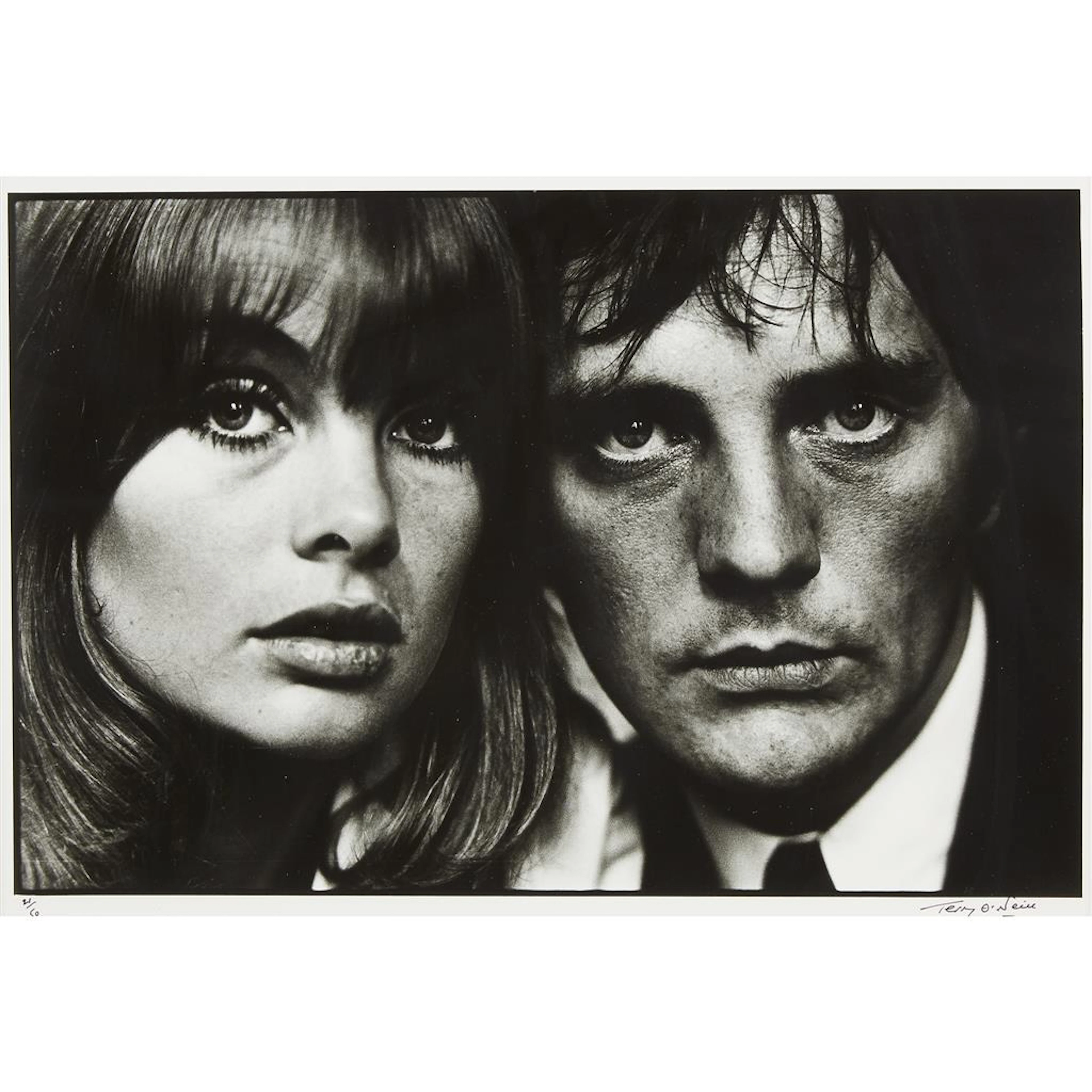 "Jean Shrimpton & Terence Stamp, London"