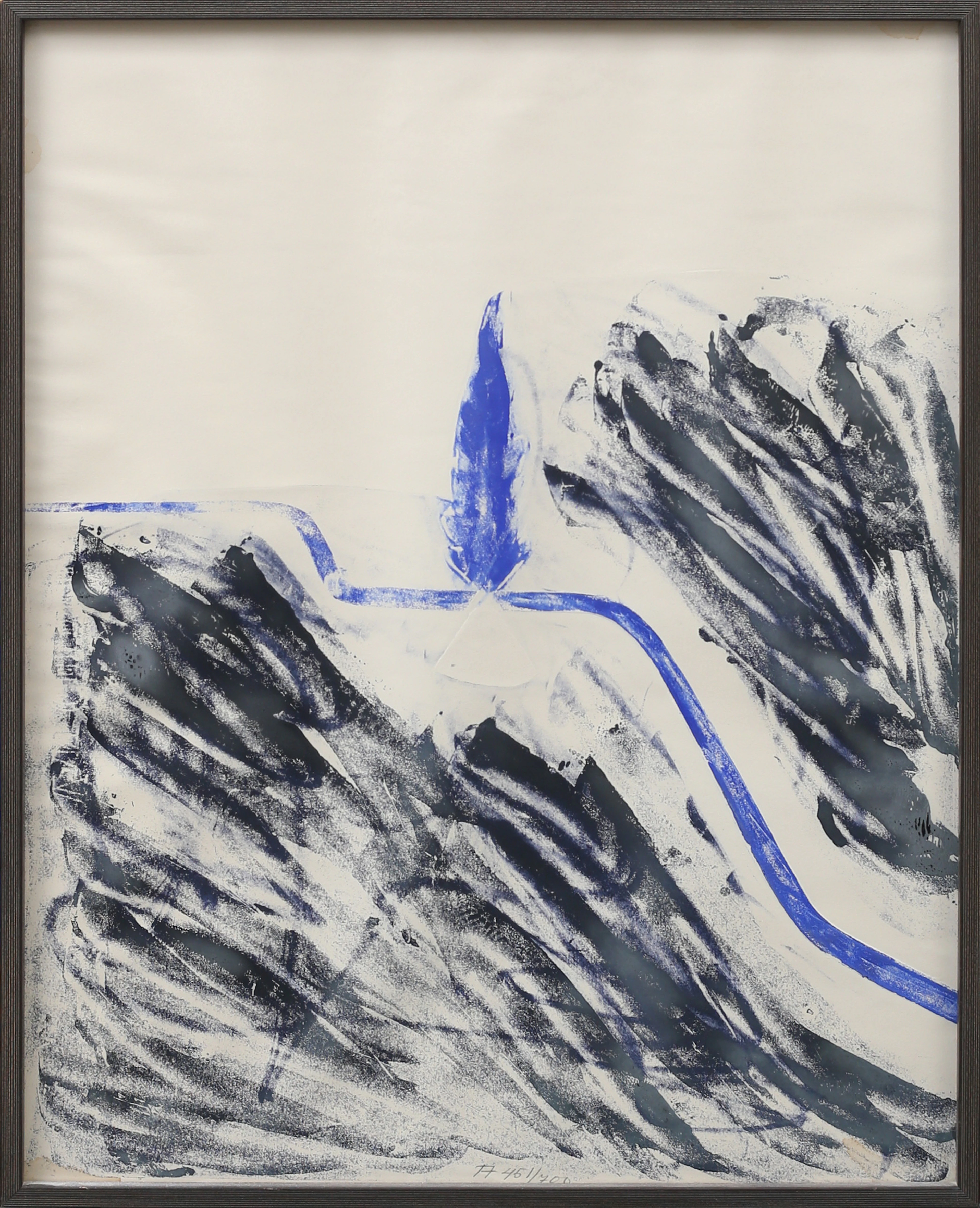 TORSTEN ANDERSSON (1926-2009). Det blå trädet. Färgträsnitt/monotypi. Signerad T A451/700.