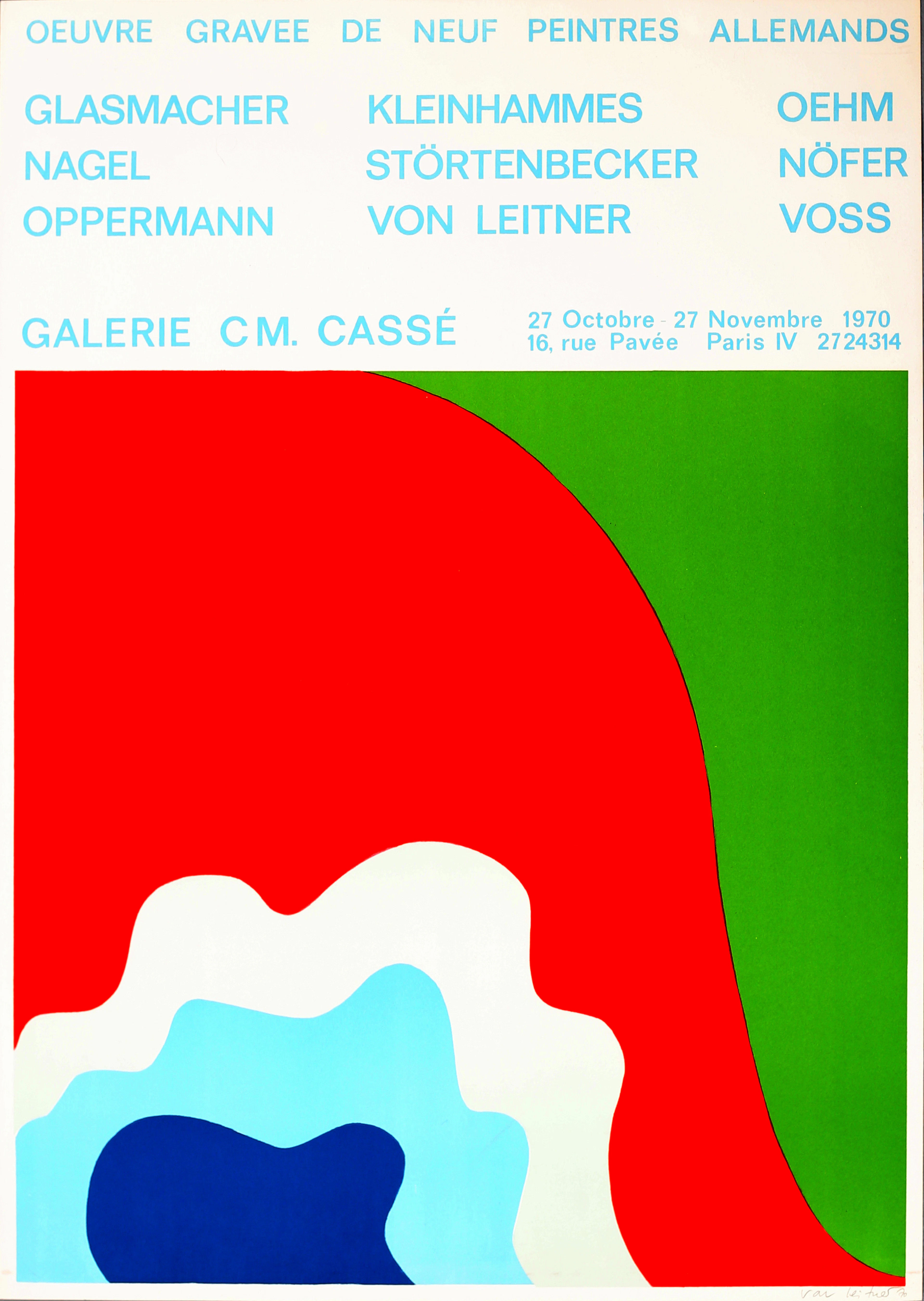 GUDRUN VON LEITNER. UTSTÄLLNINGSAFFISCH. Galerie CM Cassé 1970.