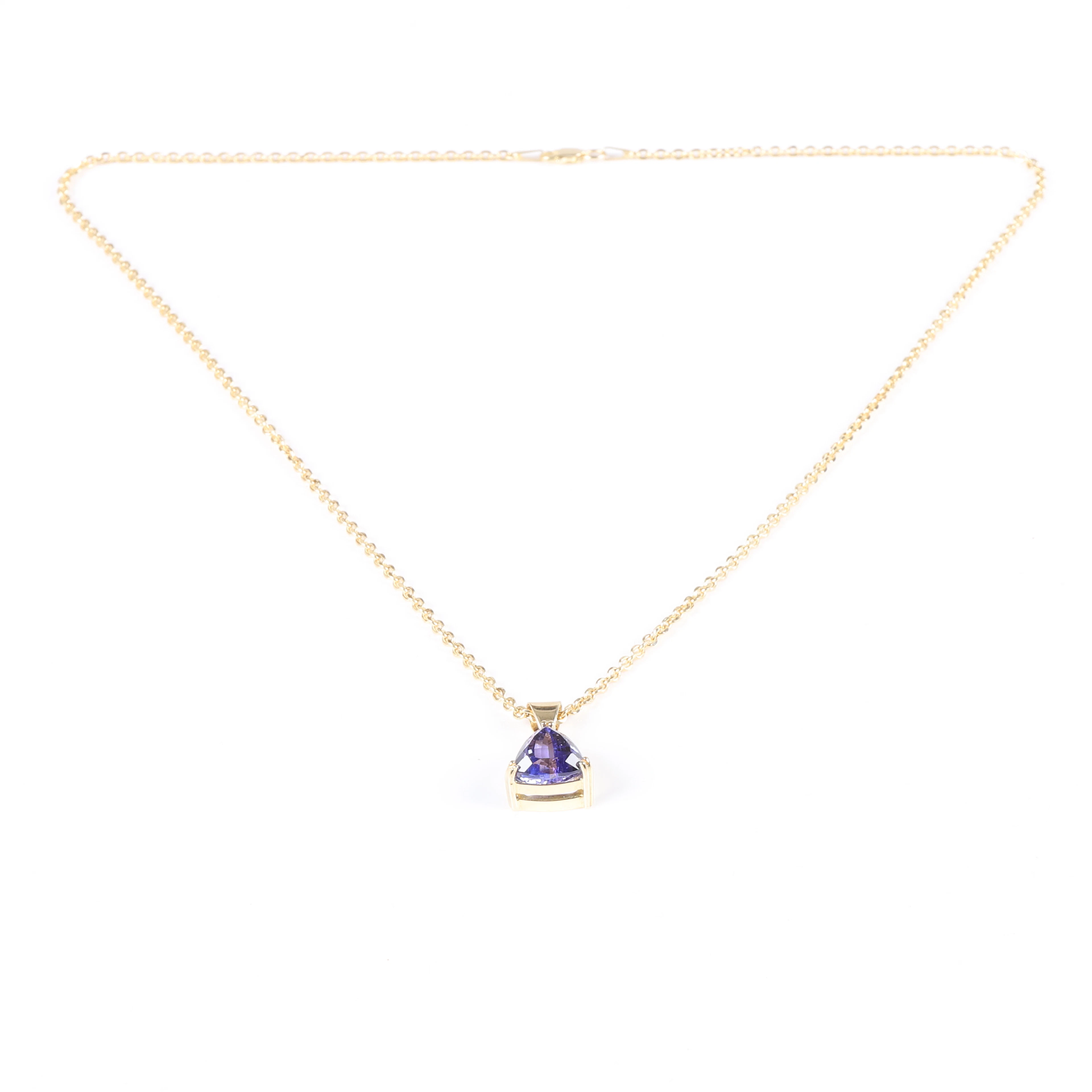 COLLIER, 14/18K rödguld, Tanzanite 4,82 ct.
