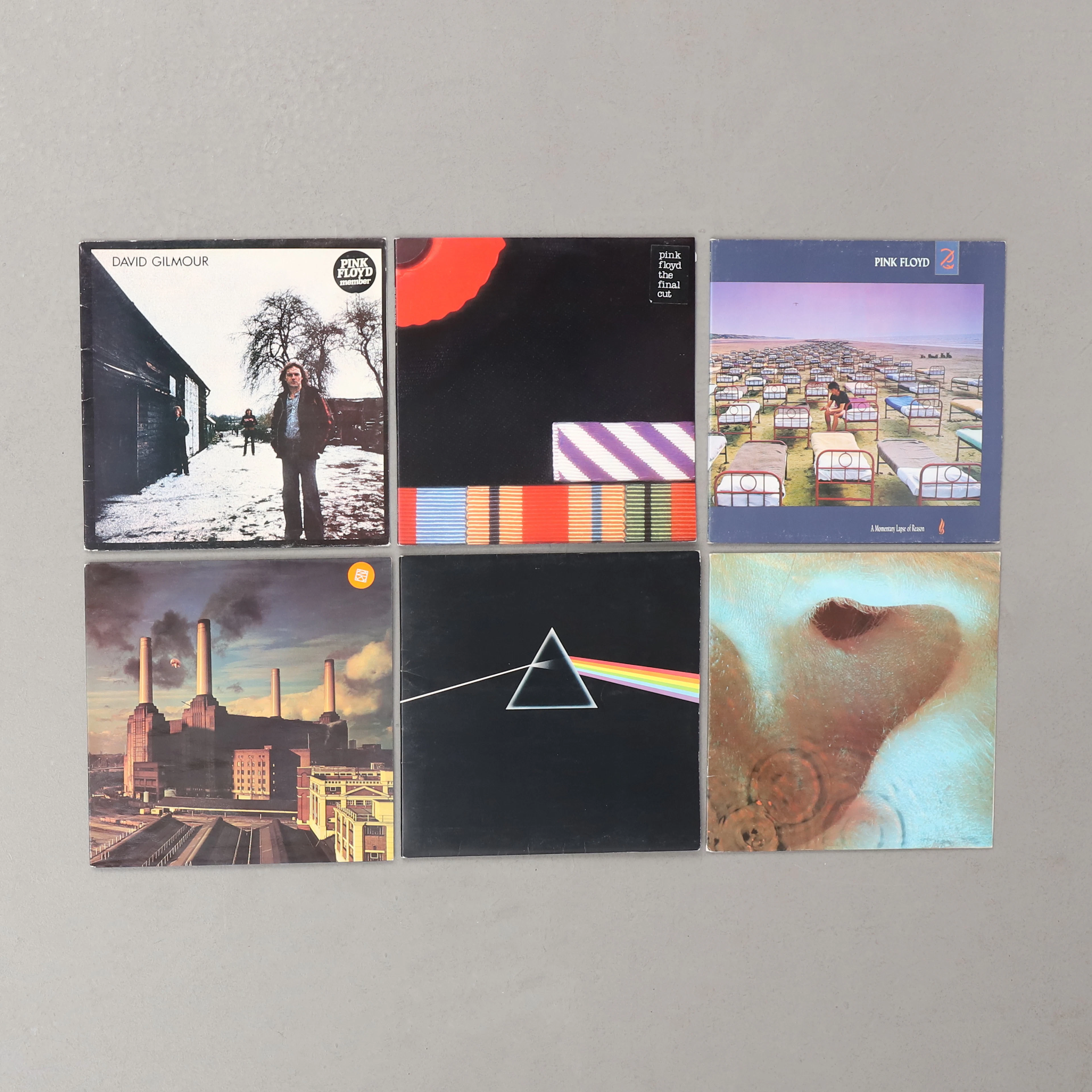 LP 6 stycken Pink Floyd samt David Gilmour.