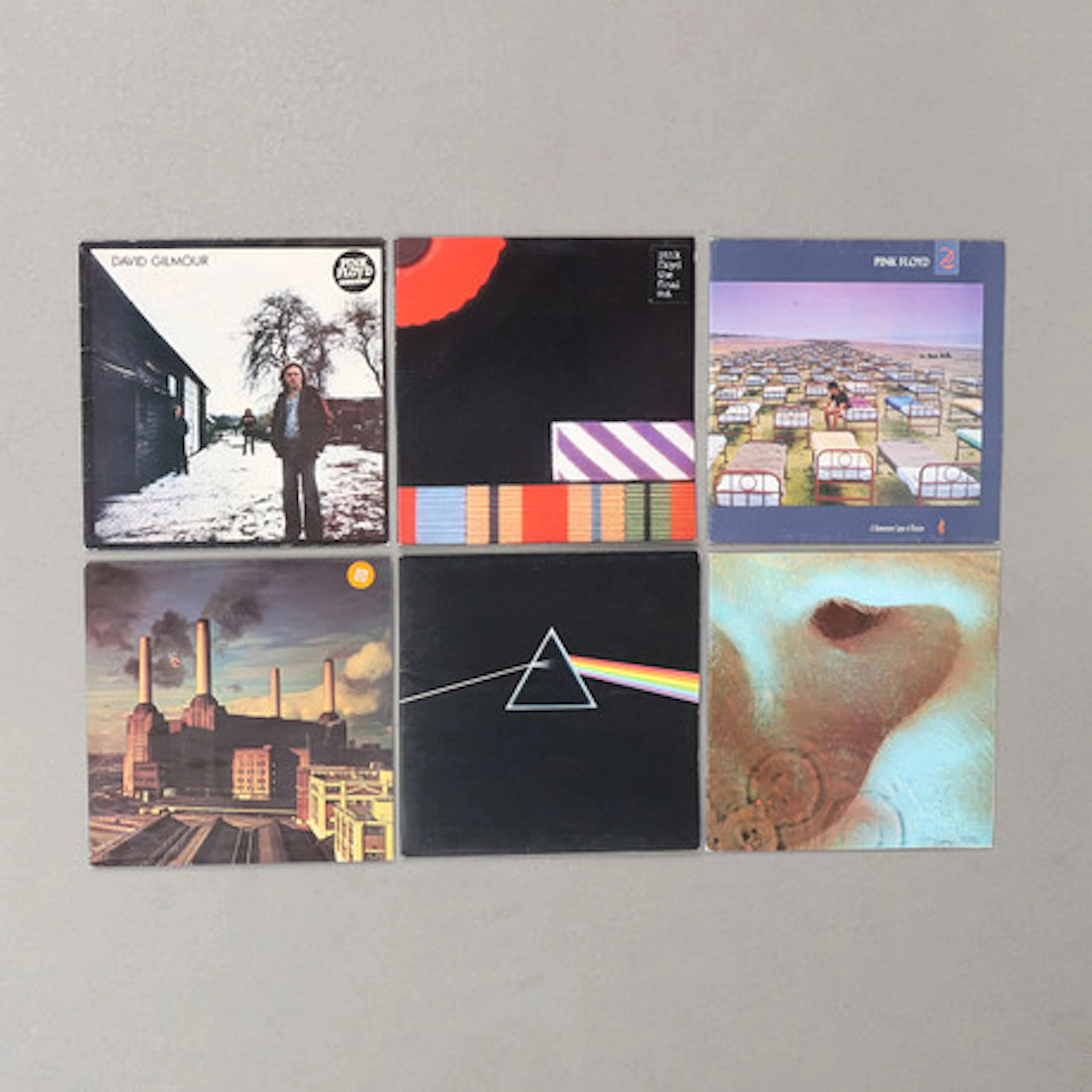 LP 6 stycken Pink Floyd samt David Gilmour.