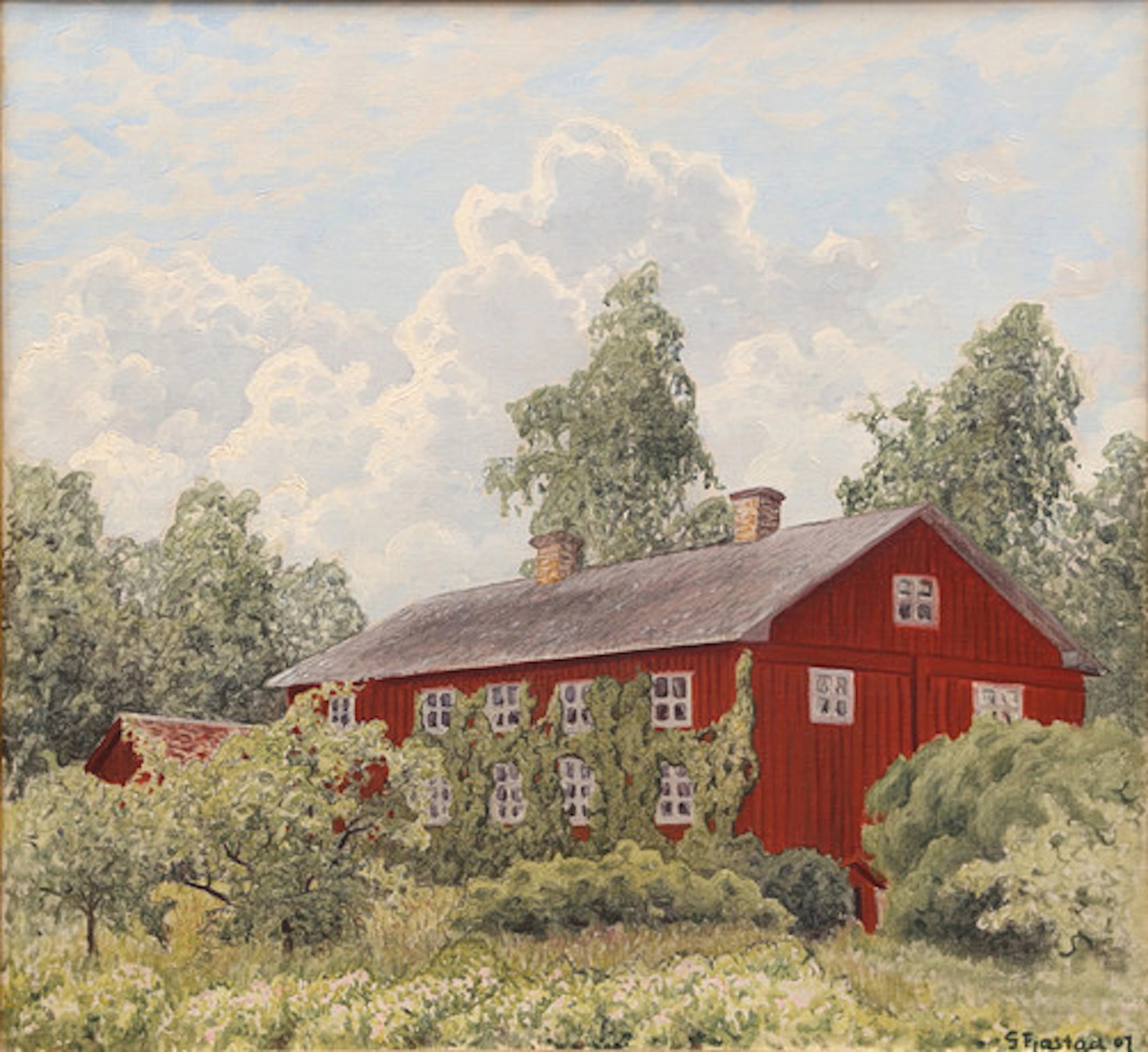 GUSTAF FJAESTAD (1868-1948). Prästgården...