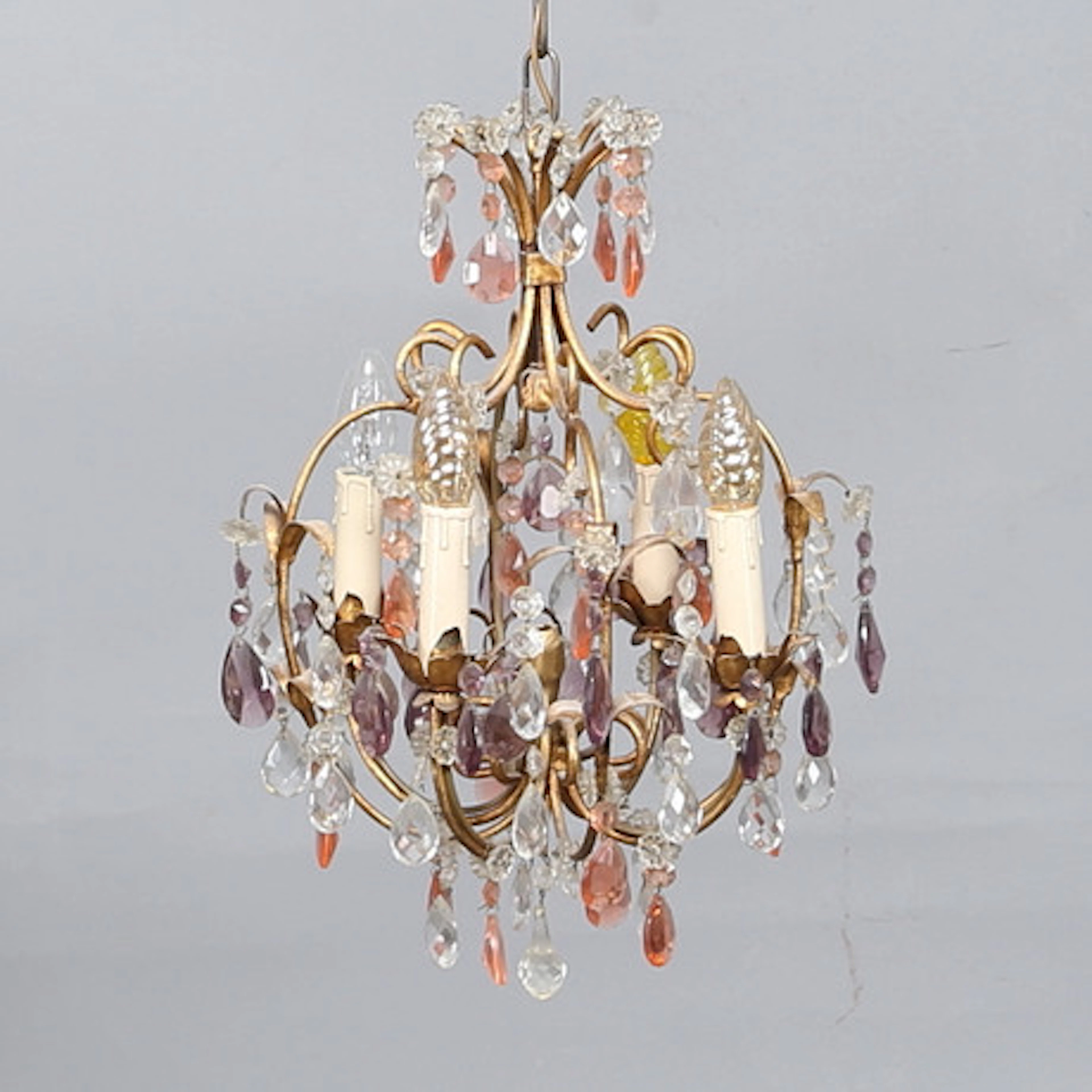 KRISTALLKRONA, olikfärgade prismor, 1900-t…