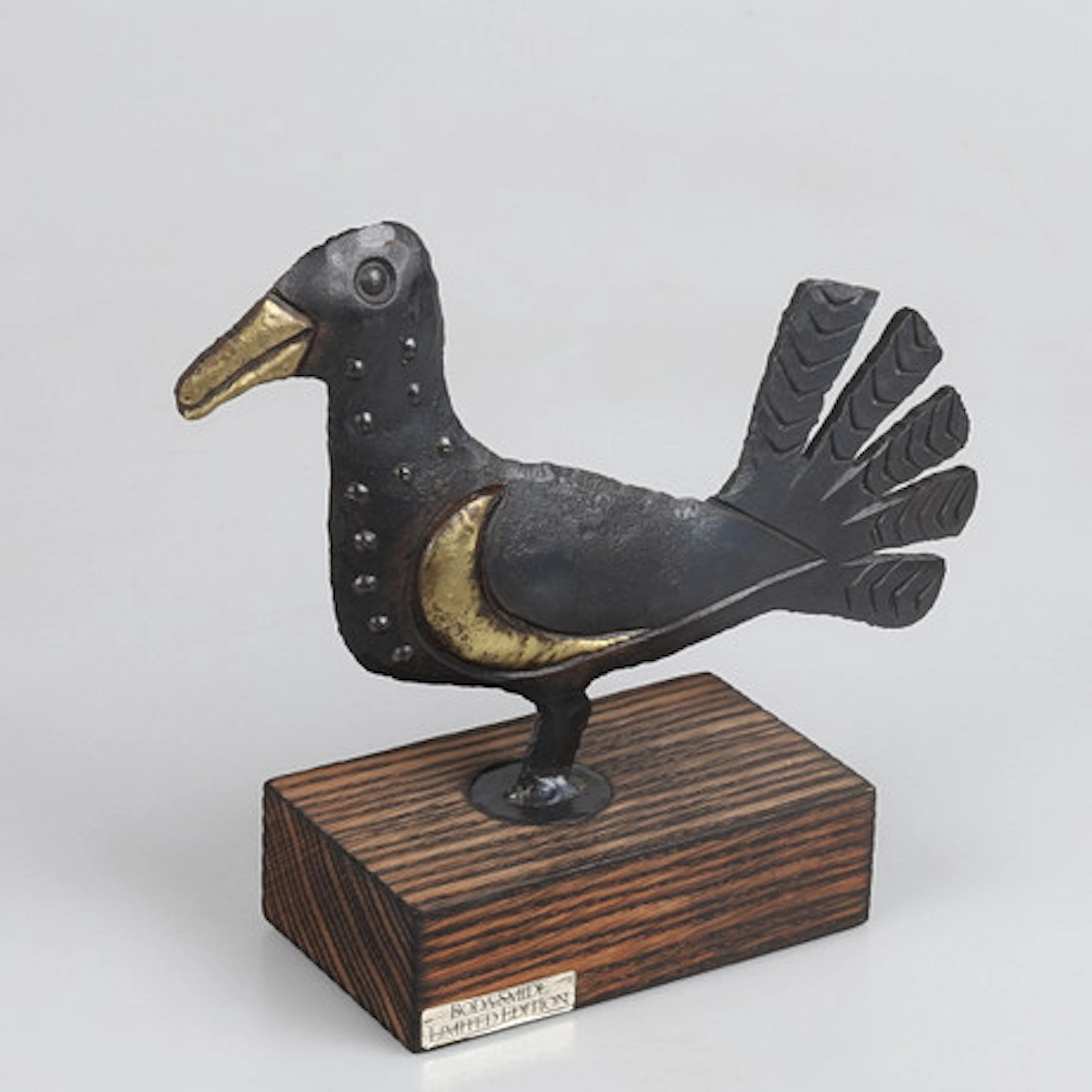 BERTIL VALLIEN. Fågel, metallskulptur, Bod…