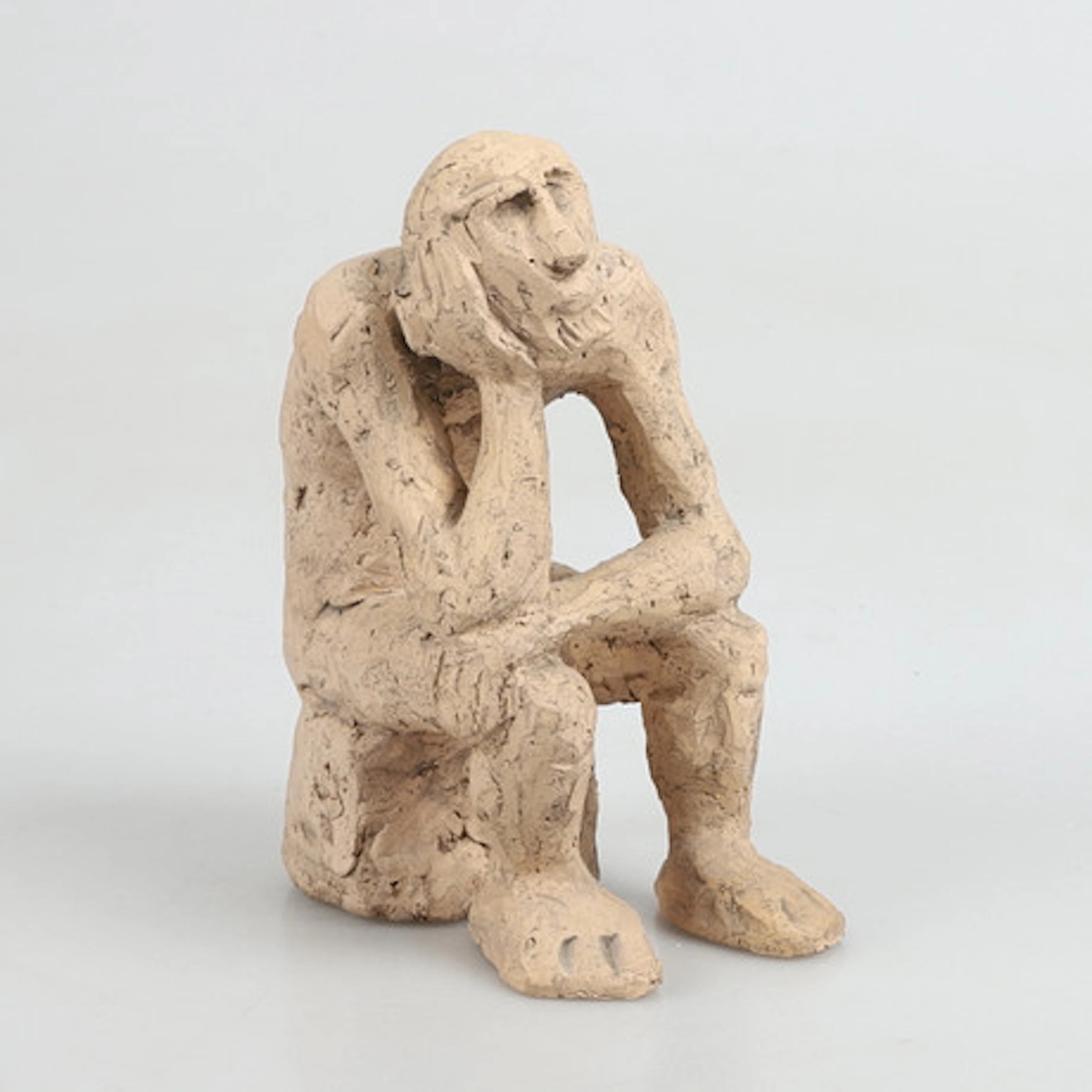 ÅKE HOLM. Skulptur "Tänkaren", terracotta,…