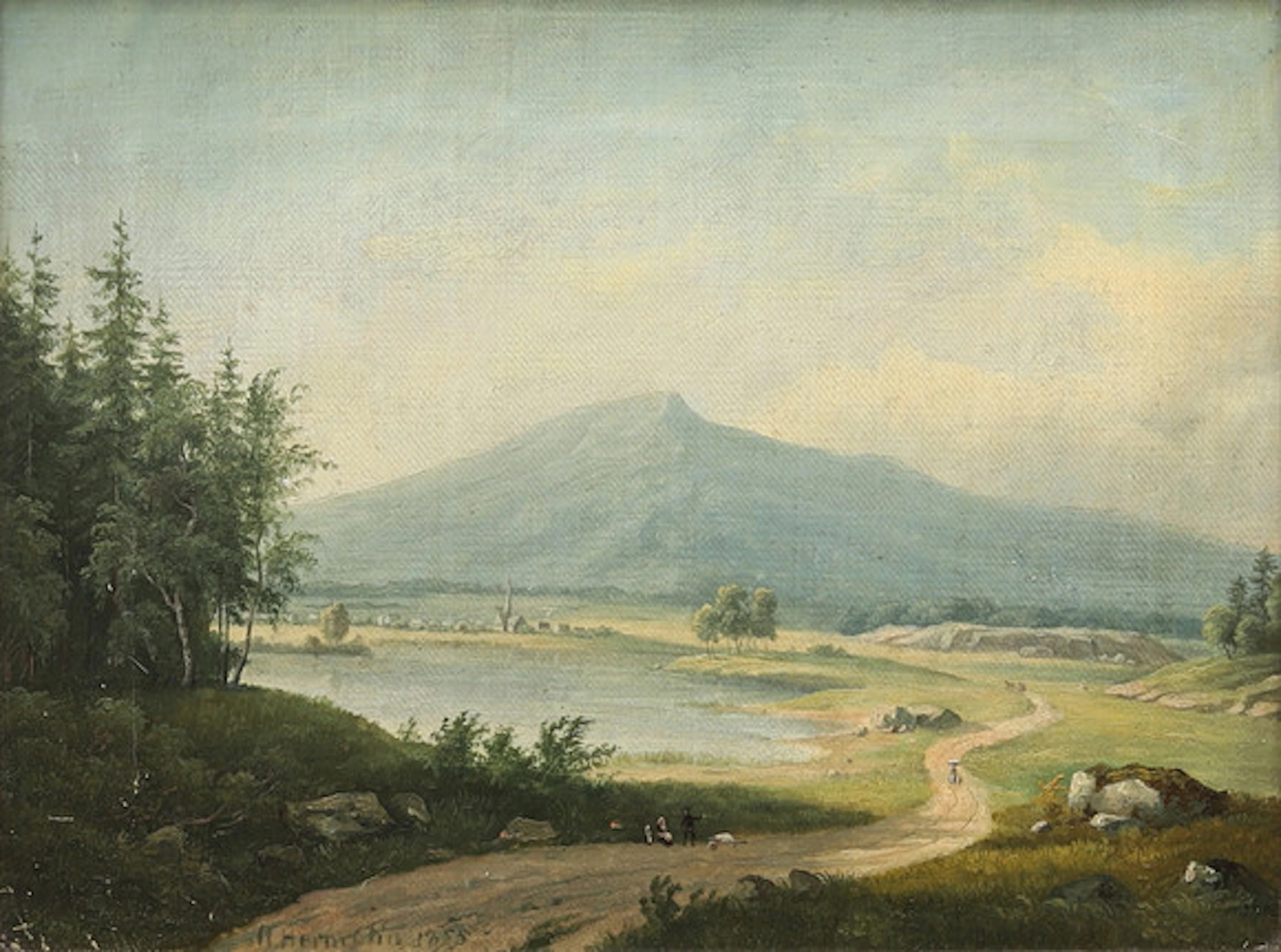 OLOF HERMELIN (1827-1913). Utsikt över ber…