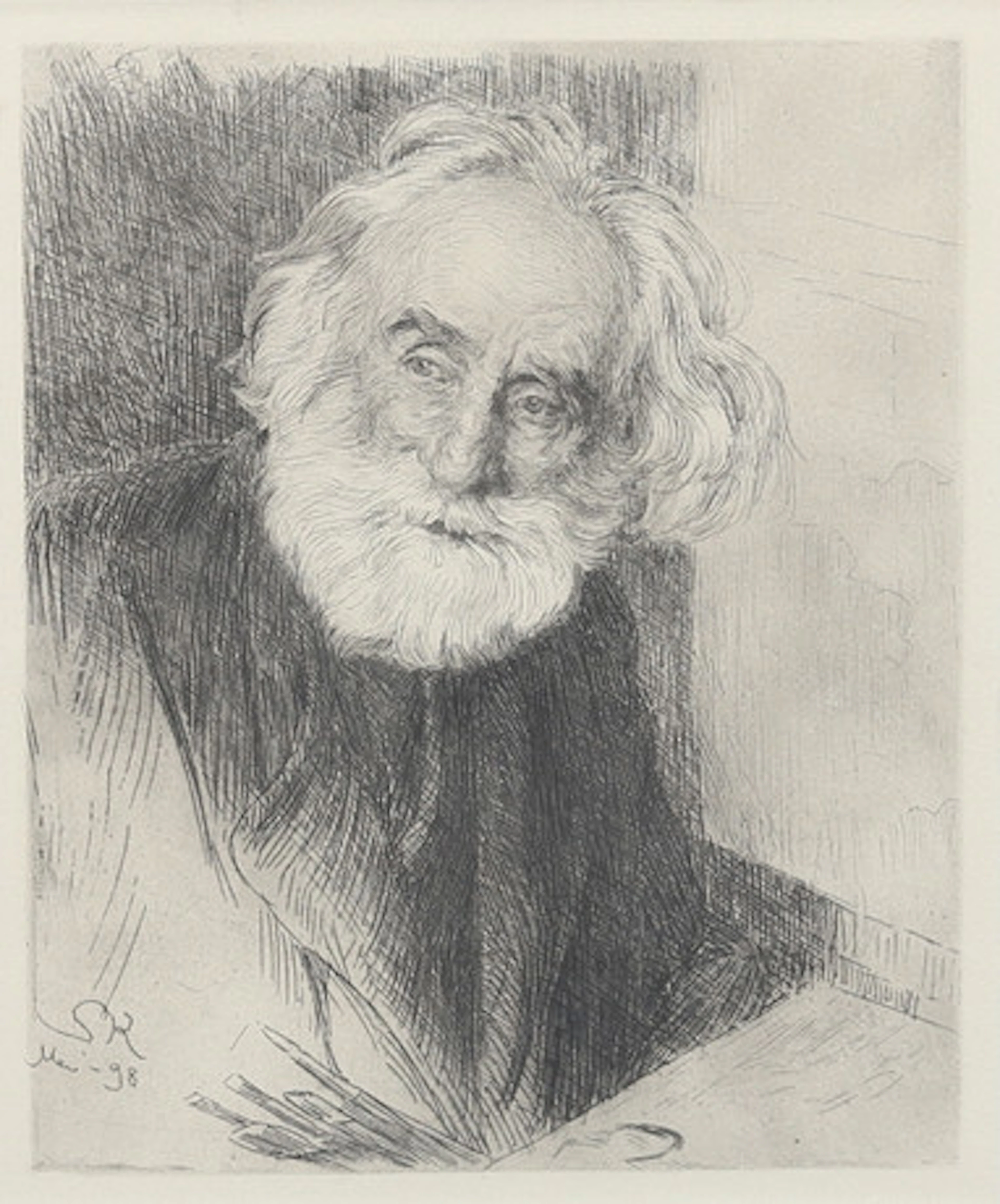 PEDER SEVERIN KRÖYER. Porträtt, etsning, s…