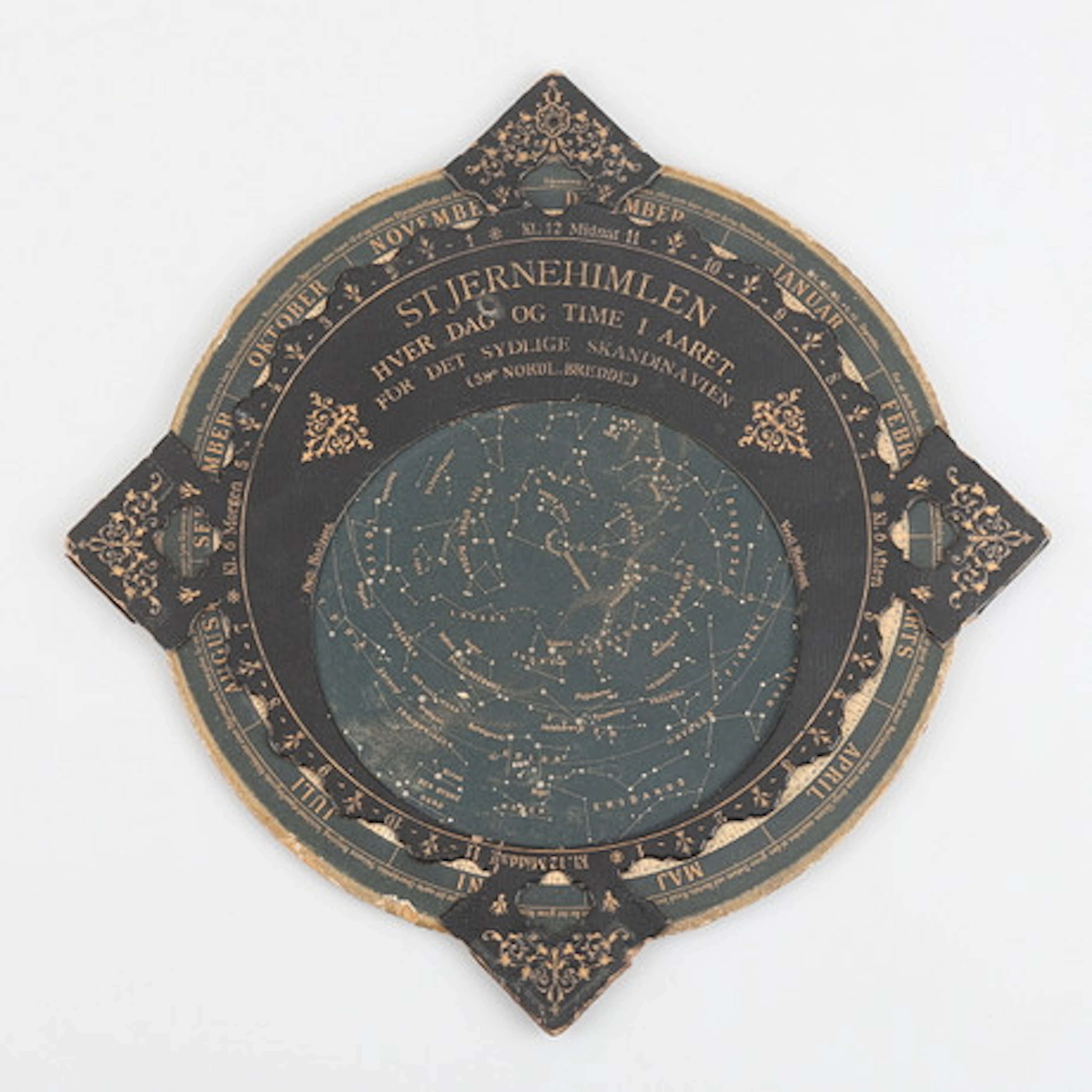 STJÄRNKARTA, kartong, sent 1800-tal Danmar…