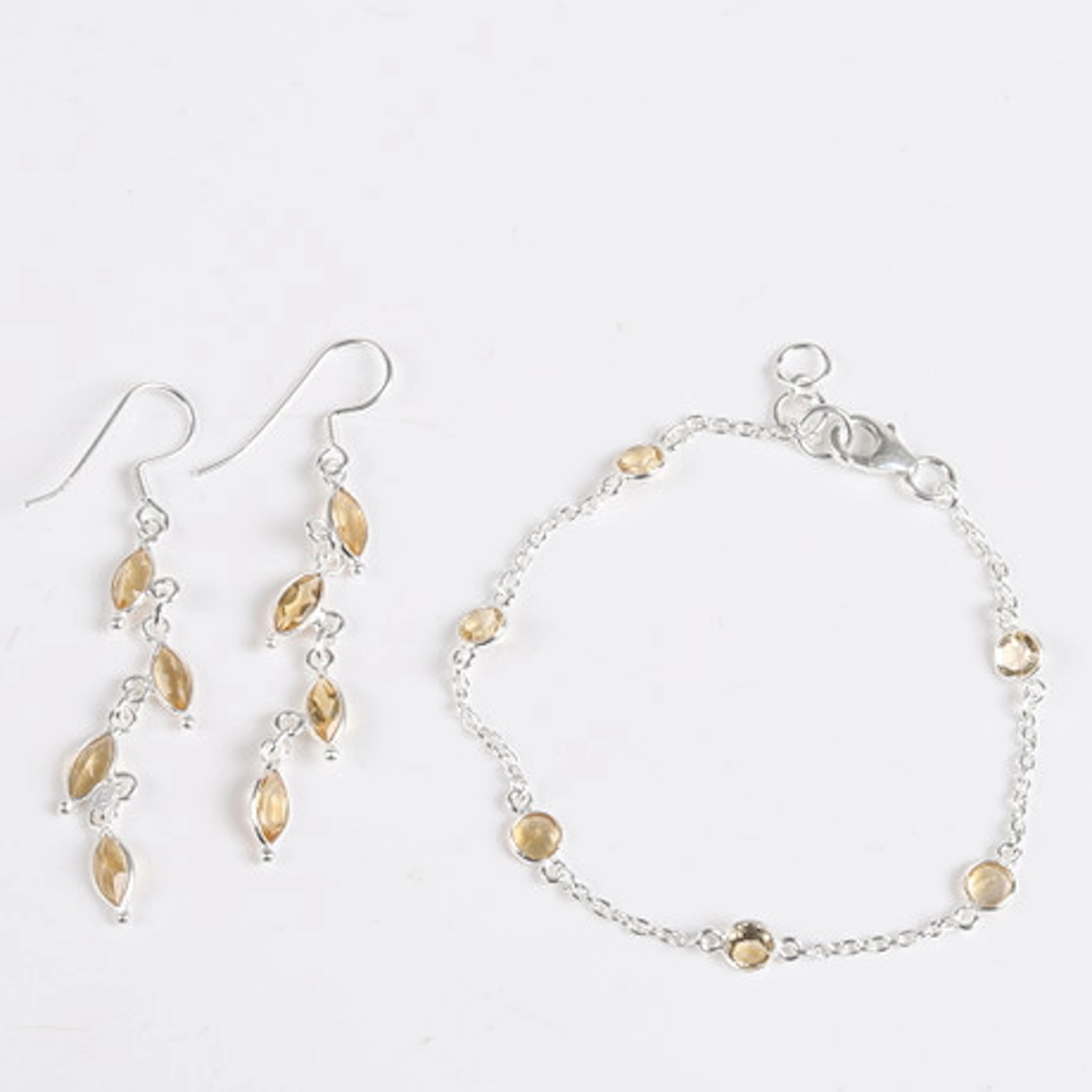 ARMBAND & ÖRHÄNGEN, Sterling silver, Citri…