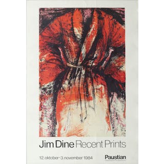 JIM DINE. Affisch, "Jim Dine Recent Prints, offsettryck, osignerad.