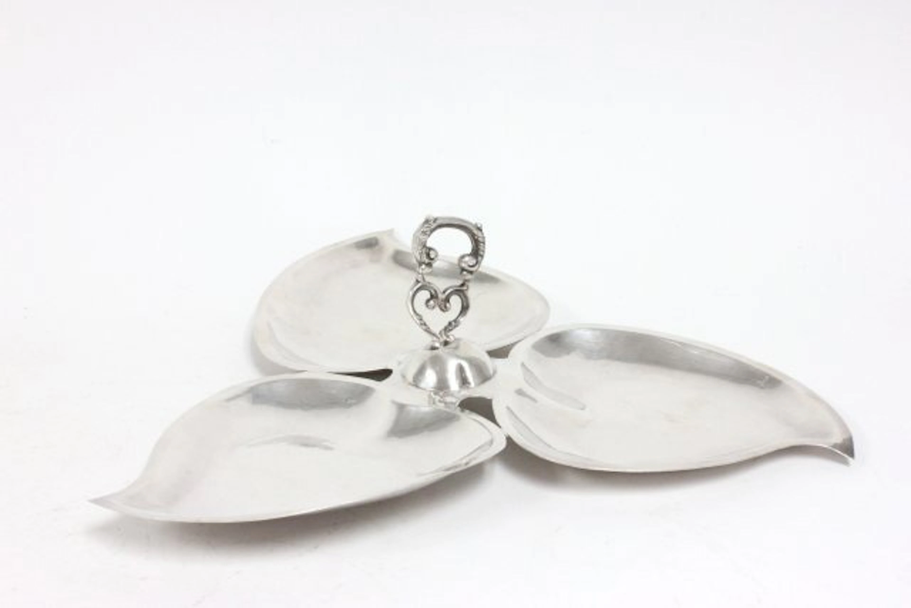 Continental sectional sterling silver dish