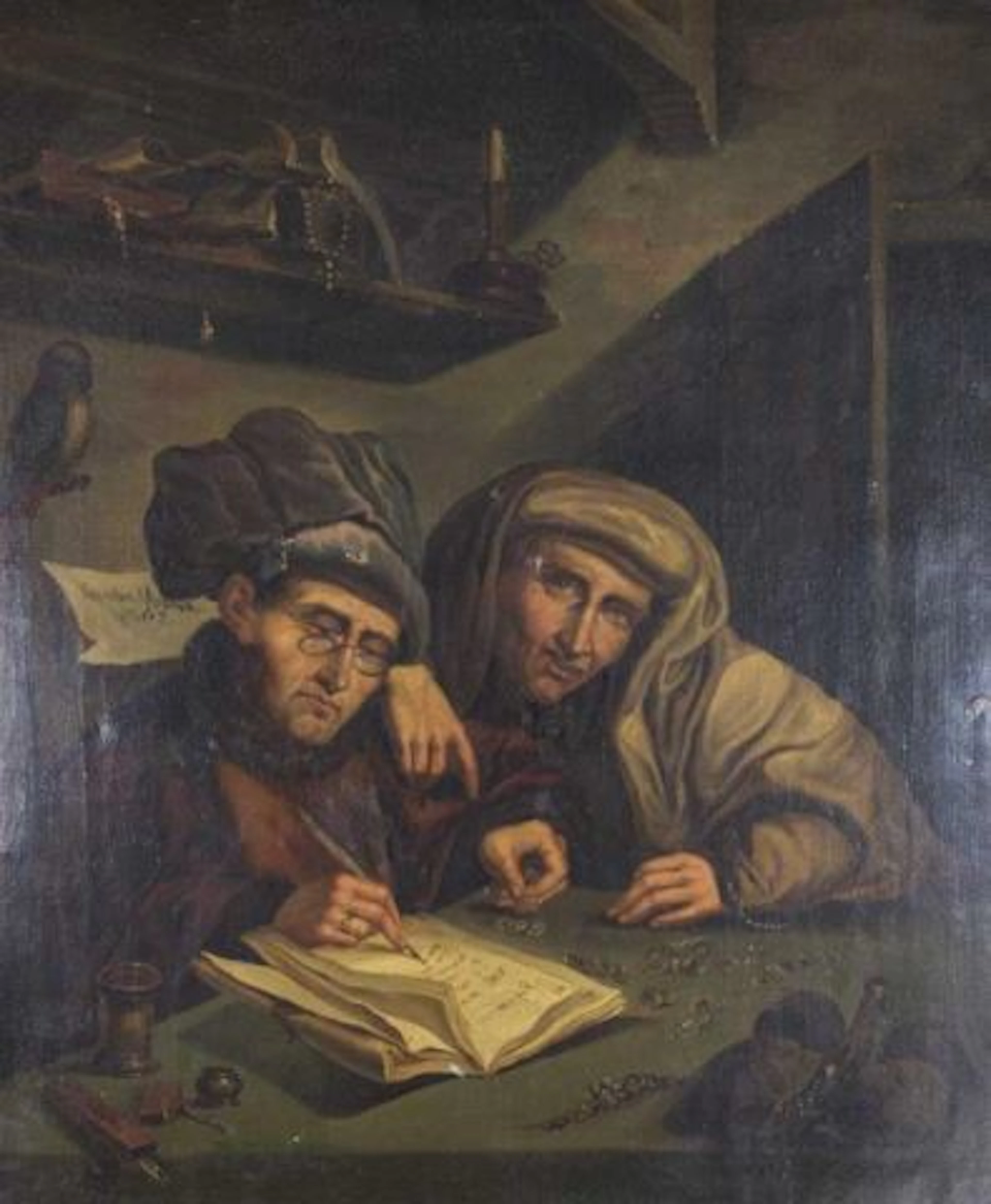 Style of Quentin Matsys, "The Money Lenders"