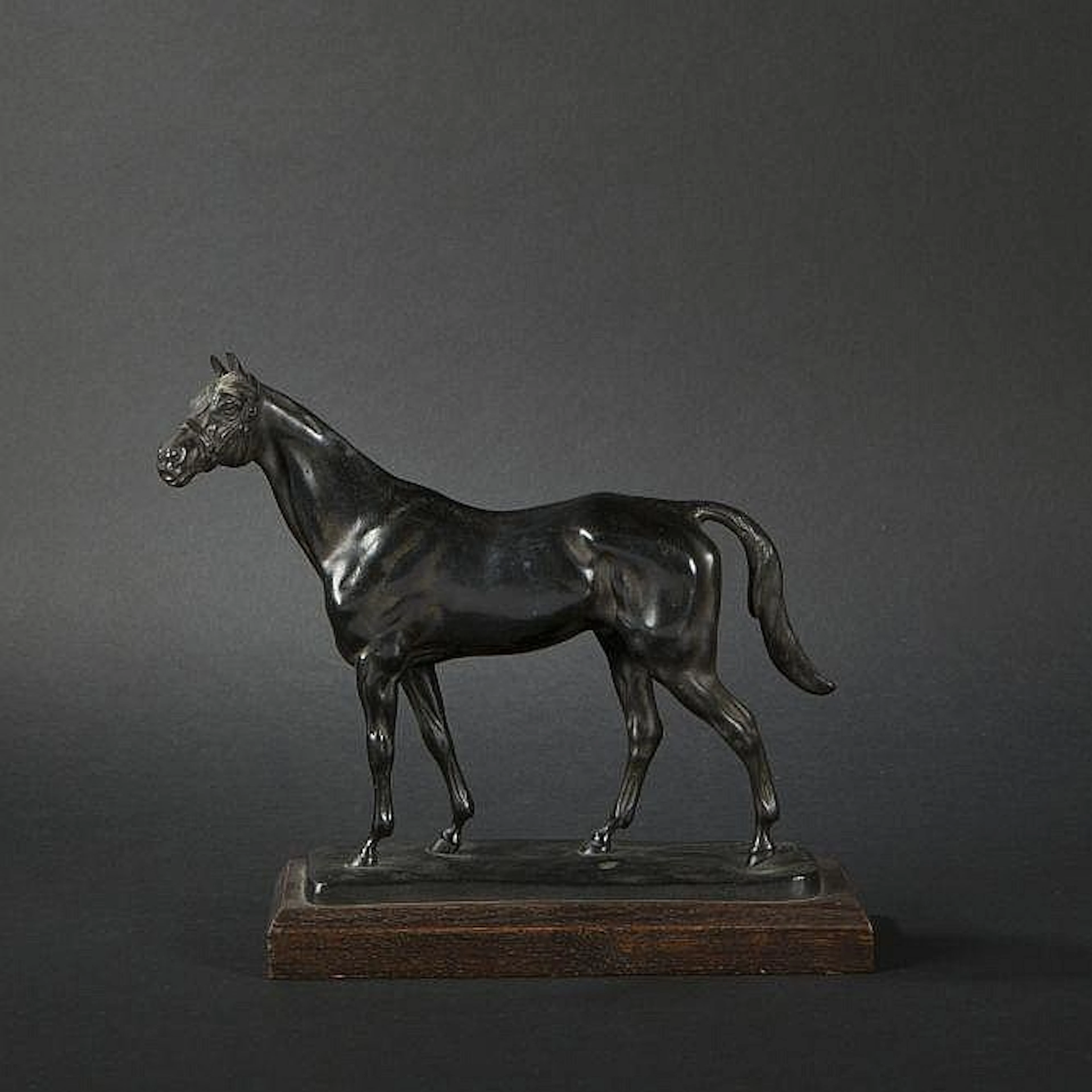After Gaston d'Illiers. Bronze horse