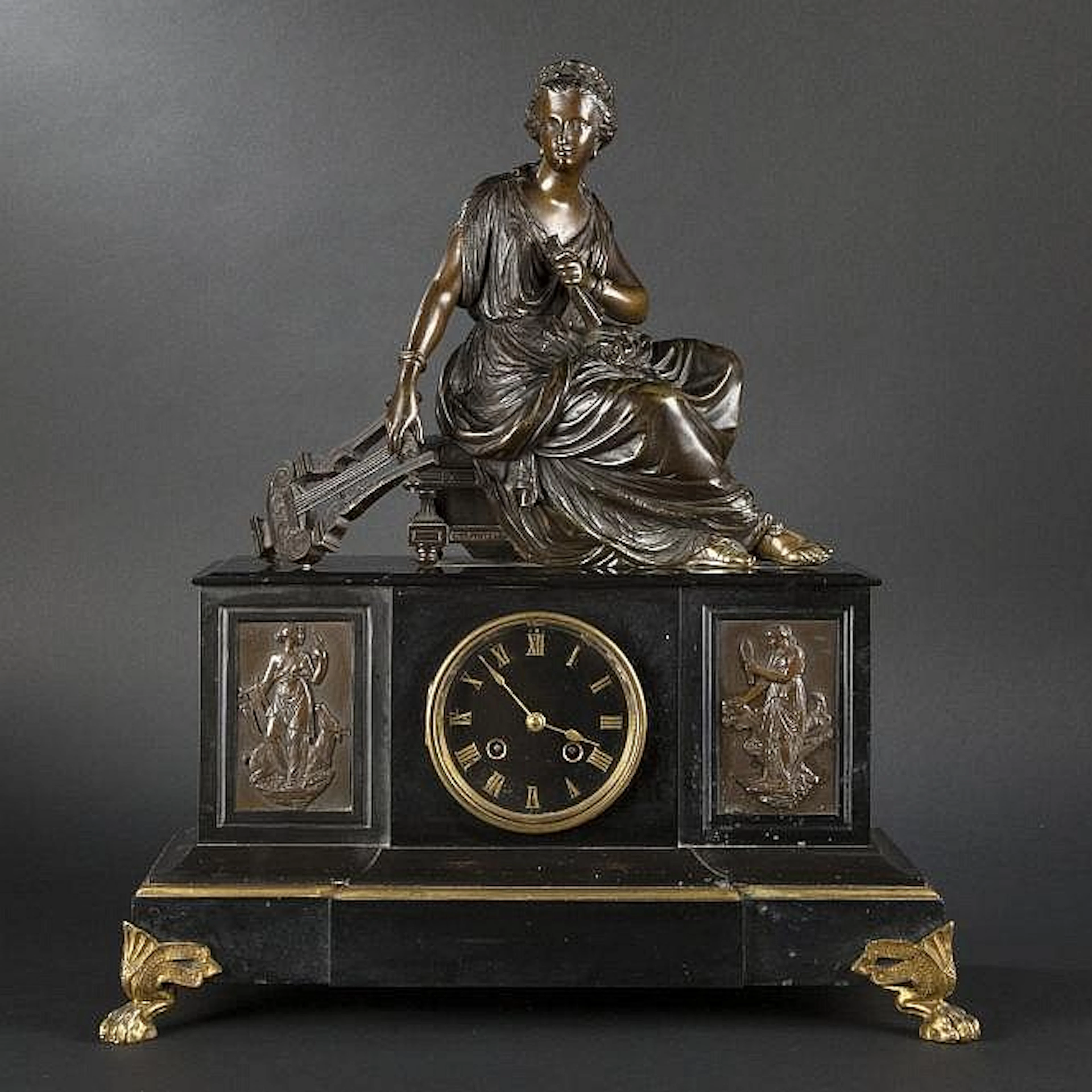 Large pendulum clock, late 19th Century