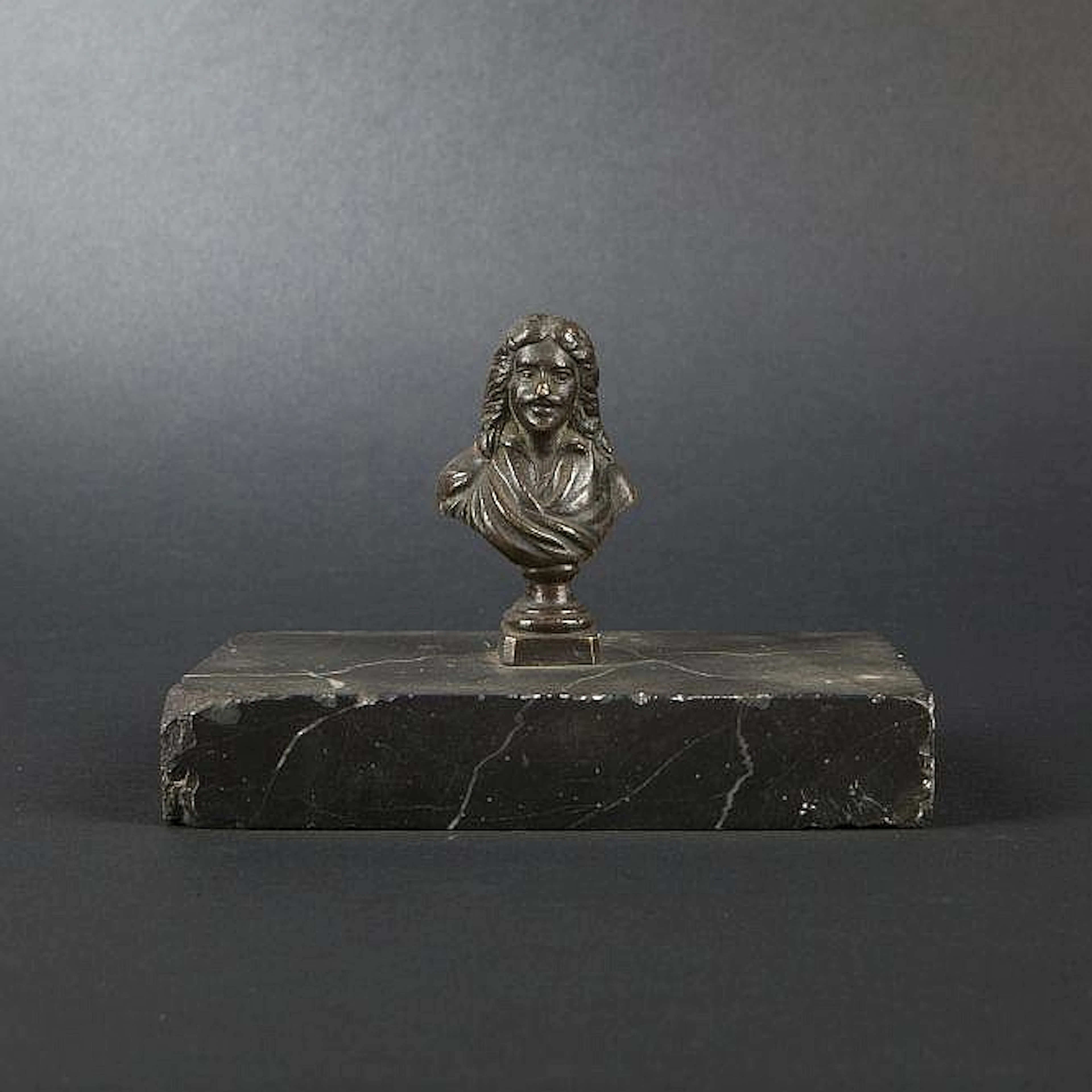 Bronze bust of Moliere, 19th Century