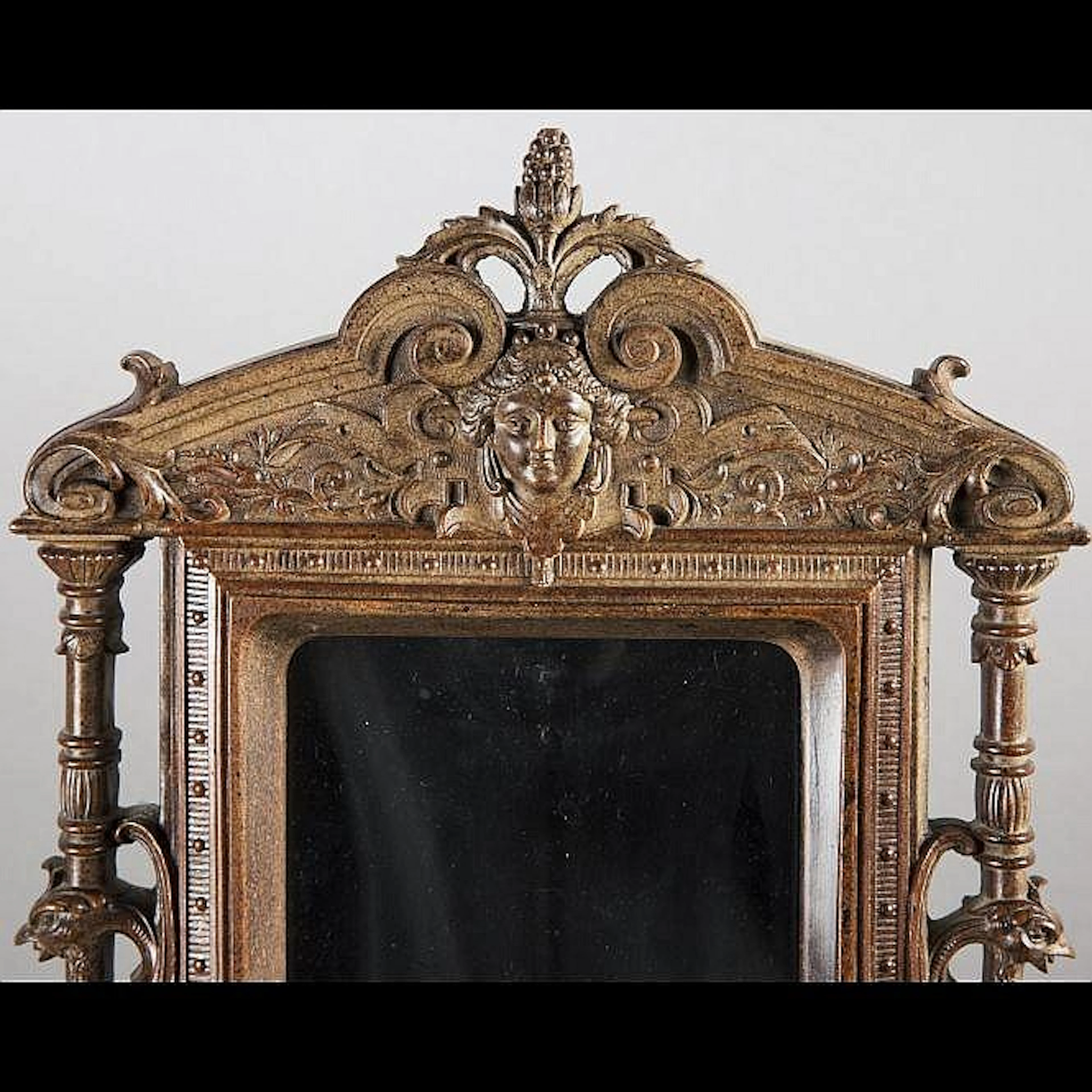 Ensemble of eight frames in gutta percha or ebonite. Napoleon III Period