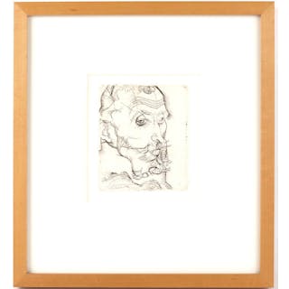 Egon Schiele, Drypoint, Portrait of Franz Hauer