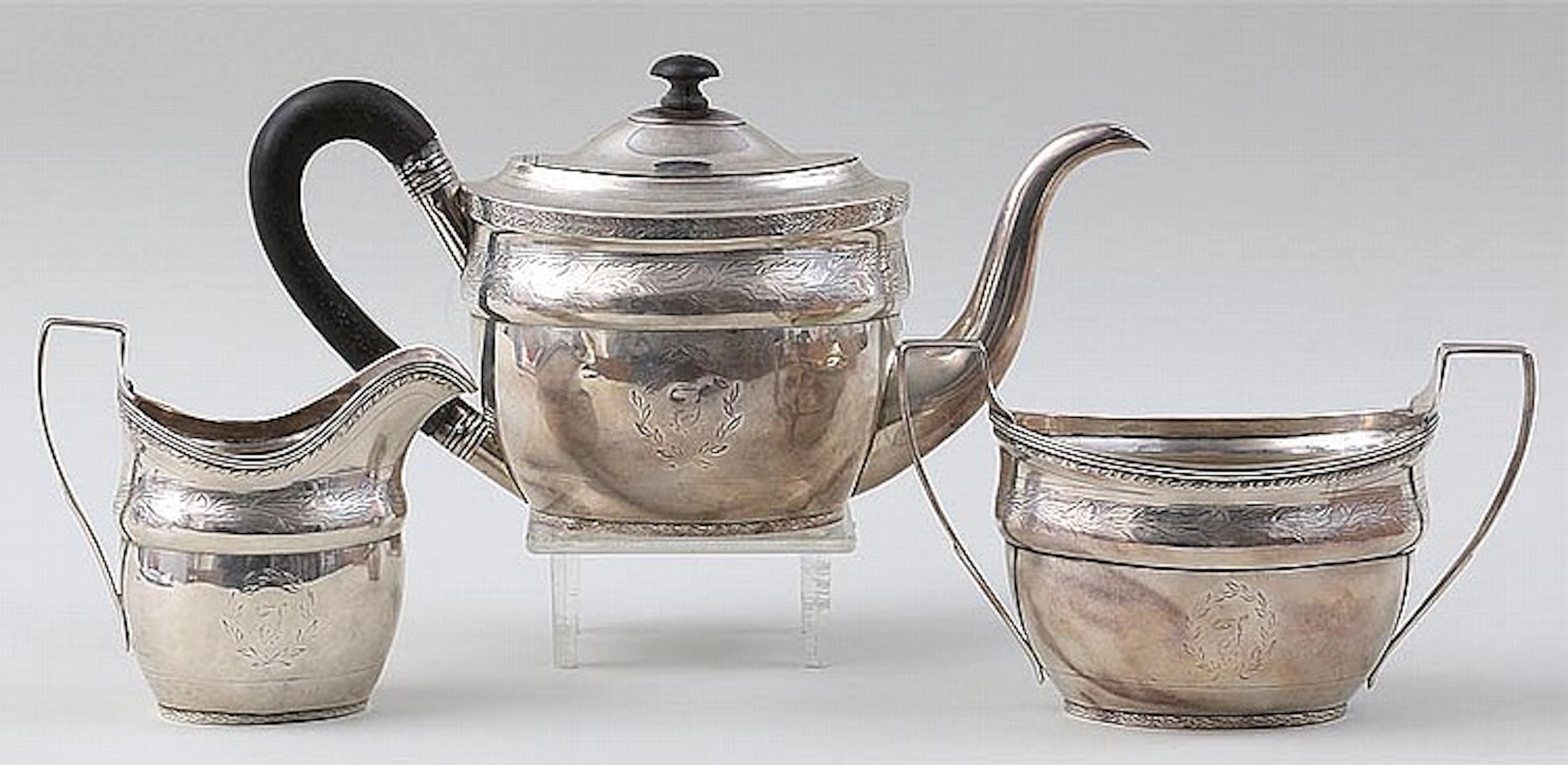 McHattie & Fenwick, Edinburgh, 1802, sterling tea set